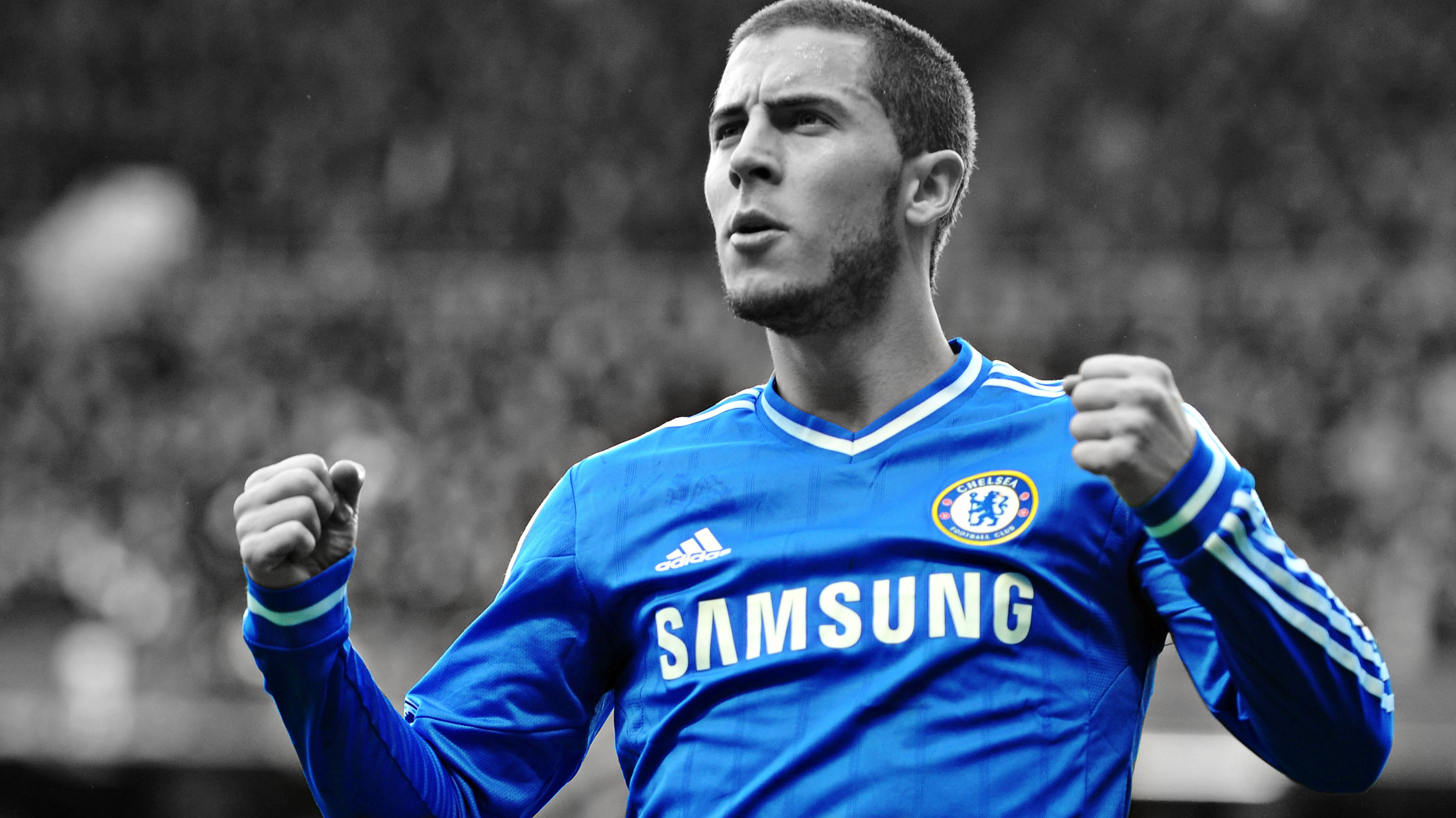 Eden Hazard Chelsea FC Selective Coloring Men Soccer Sport 4164x2342