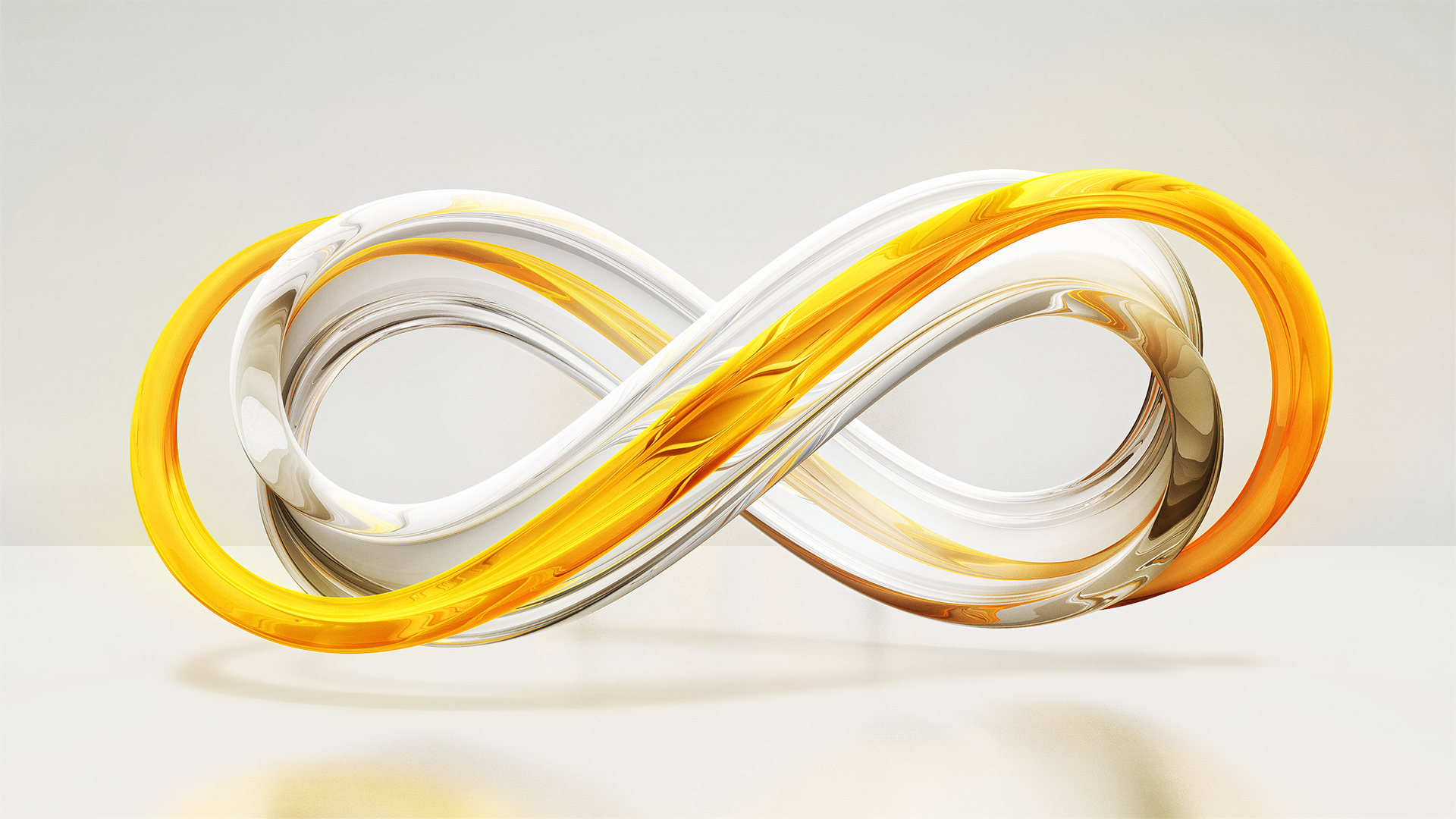 Digital Art Shapes Render Simple Background Mobius Strip 1920x1080