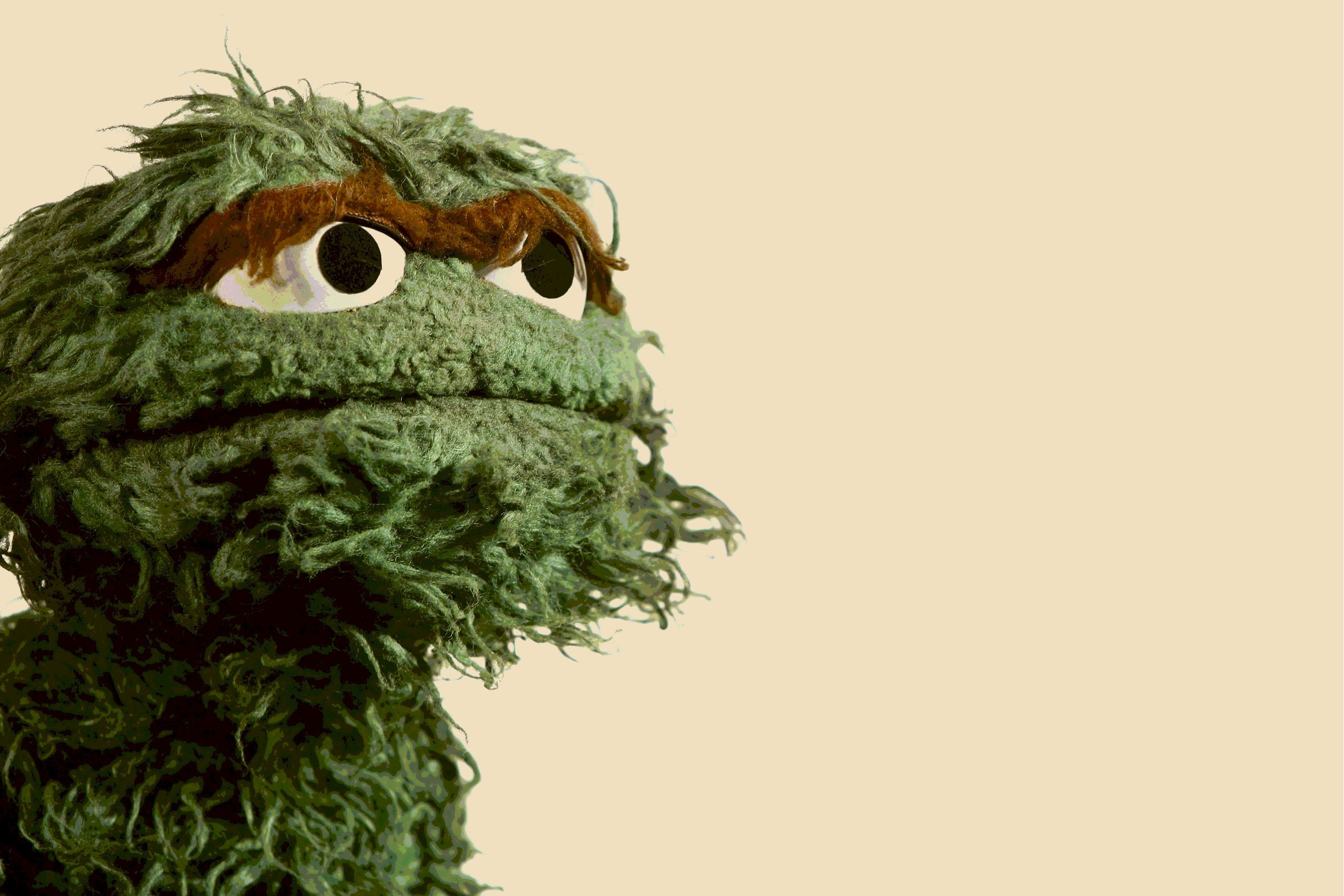 Oscar The Grouch Simple Background Puppets 3000x2001