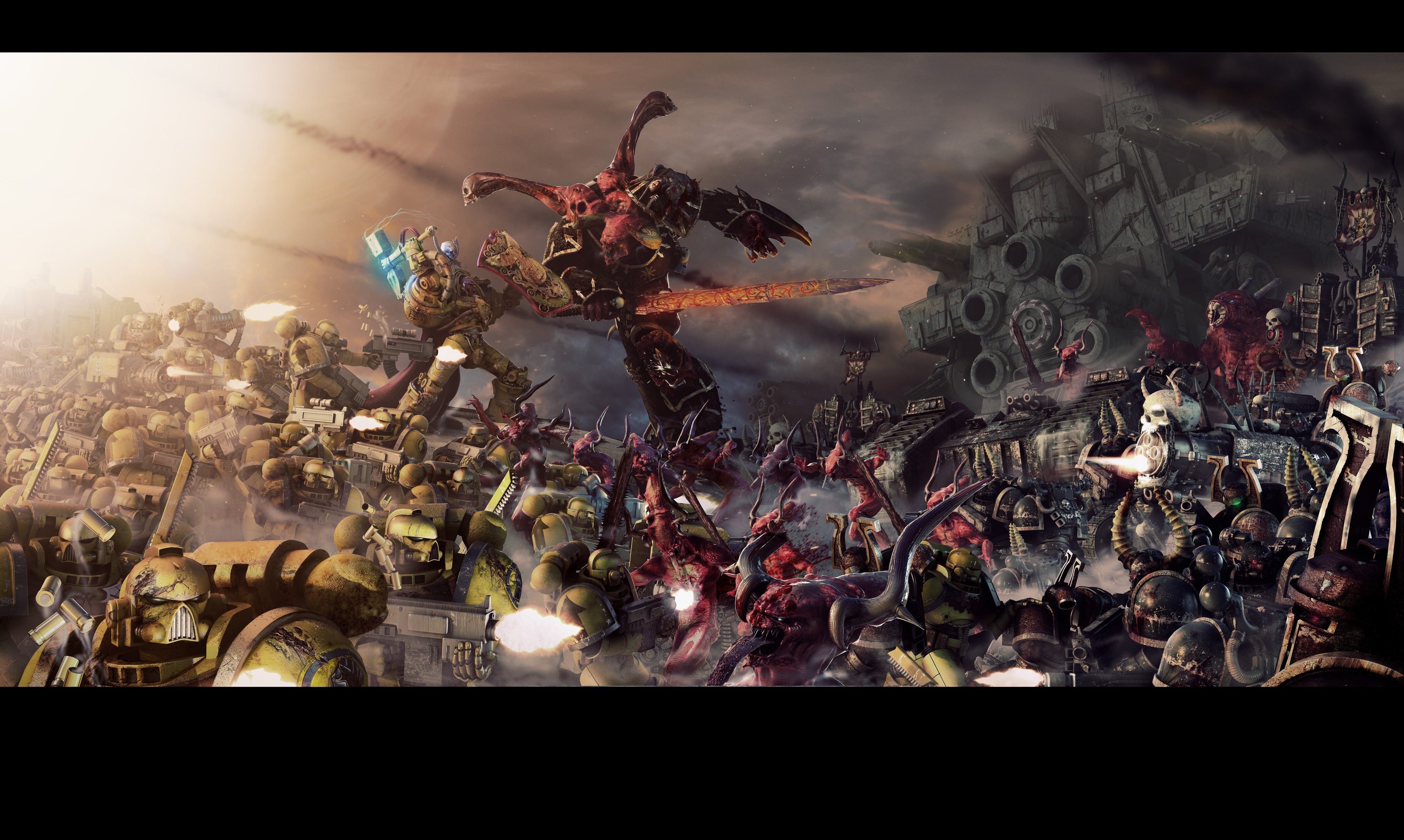 Warhammer 40 000 WH40K Space Marines Chaos 4000x2393