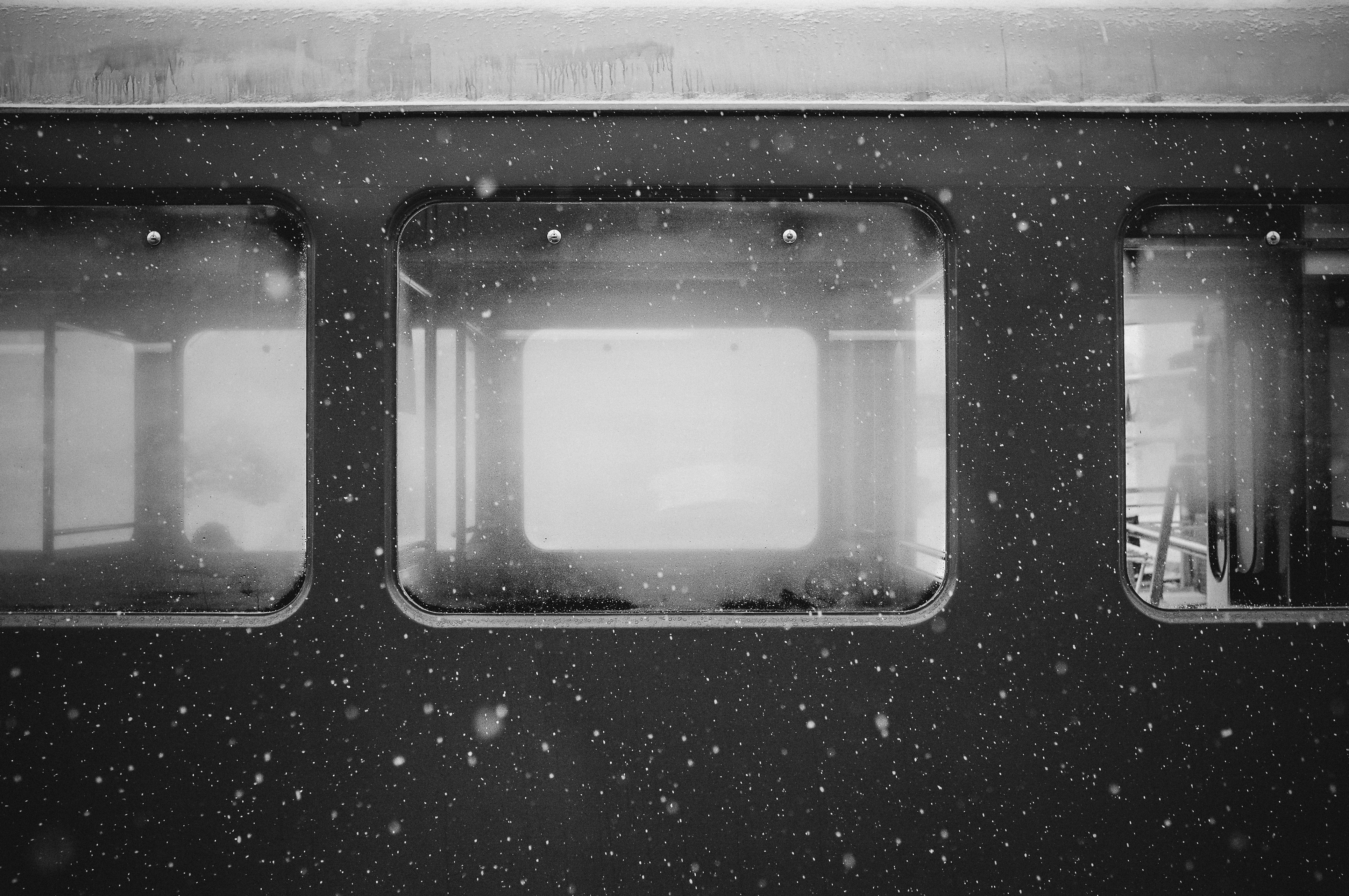 Train Station Train Snow Flakes 4237x2814