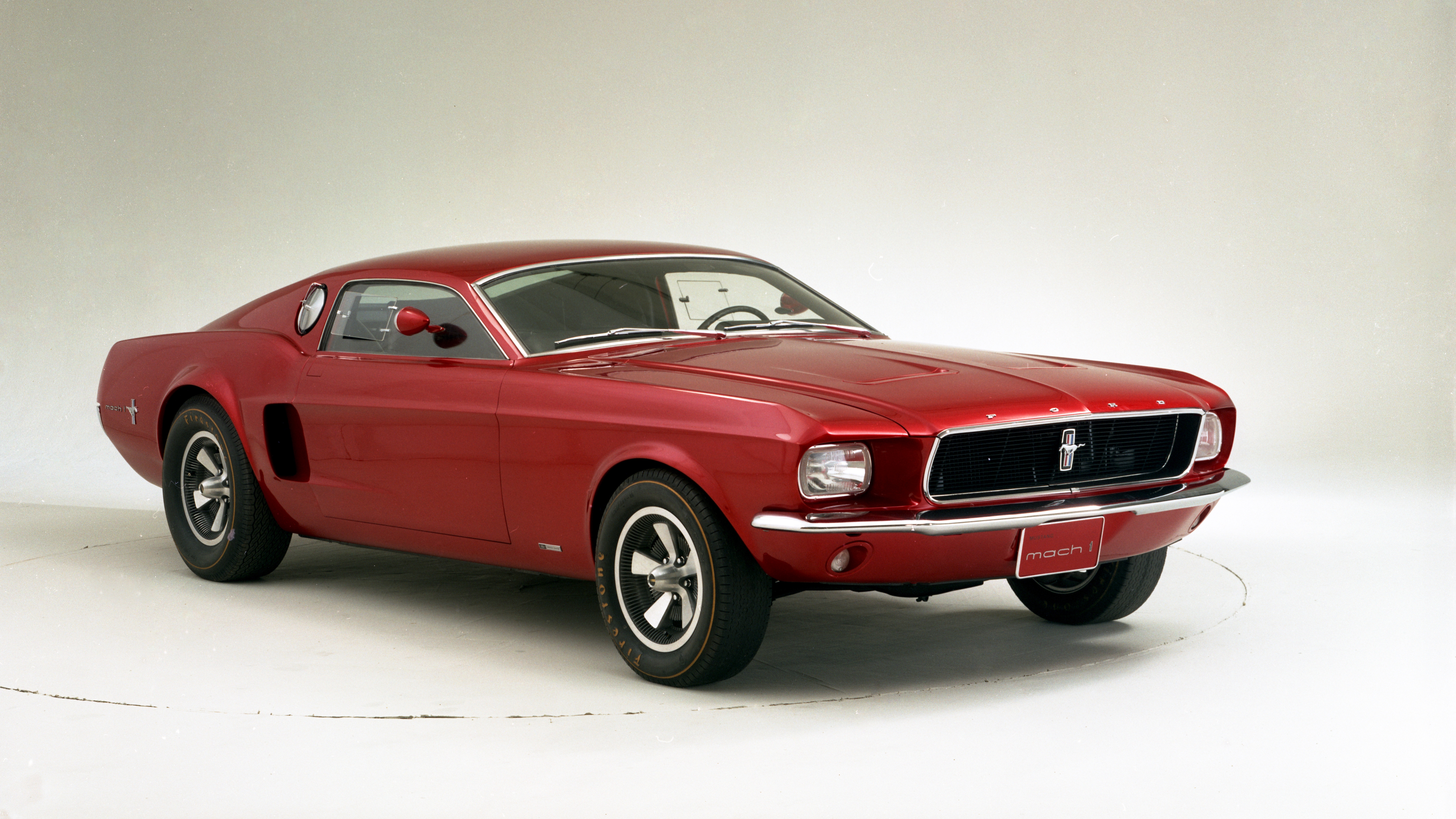 Ford Mustang Mach 1 Muscle Car Red Car 6000x3375
