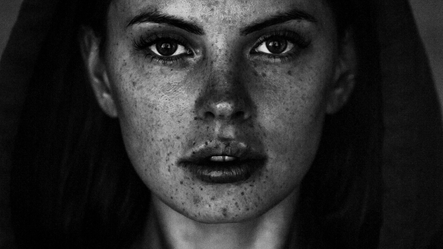 Monochrome Face Women Model Portrait Aleksey Trifonov 1800x1012