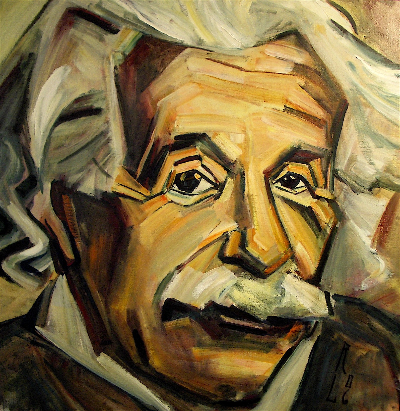 Albert Einstein Face Men Portrait Artwork Celebrity 1594x1636