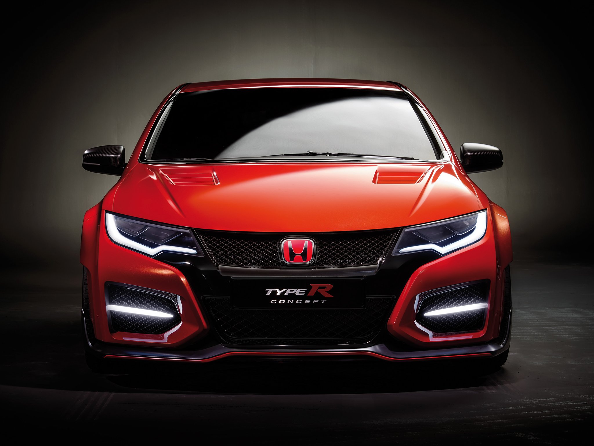 Concept Car Red Cars Vehicle Frontal View Honda Honda Civic FK Honda Civic 2048x1536