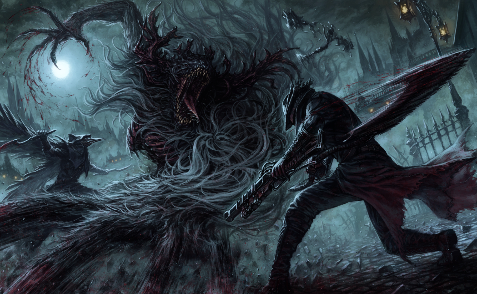 Monster Beast Weapon Dark Fantasy Gothic 1813x1118