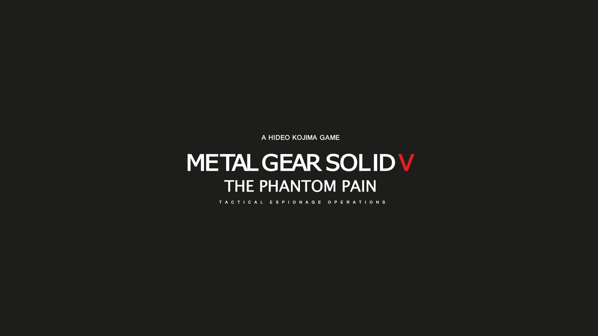 Metal Gear Solid V The Phantom Pain Video Games Minimalism Simple Big Boss Kojima Productions Solid  1920x1080
