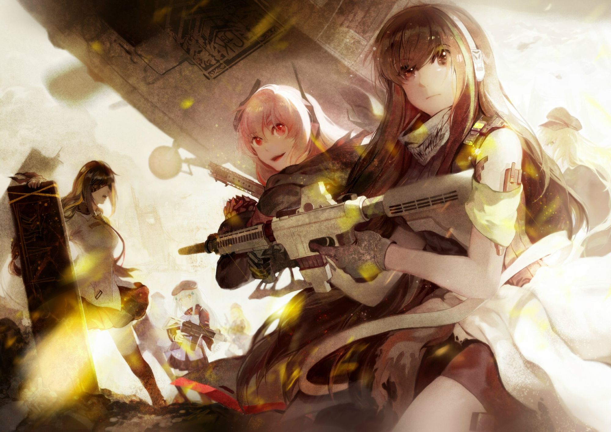 Anime Girls Frontline Gun Girls With Guns M4 SOPMOD Ii Girls Frontline 2000x1414