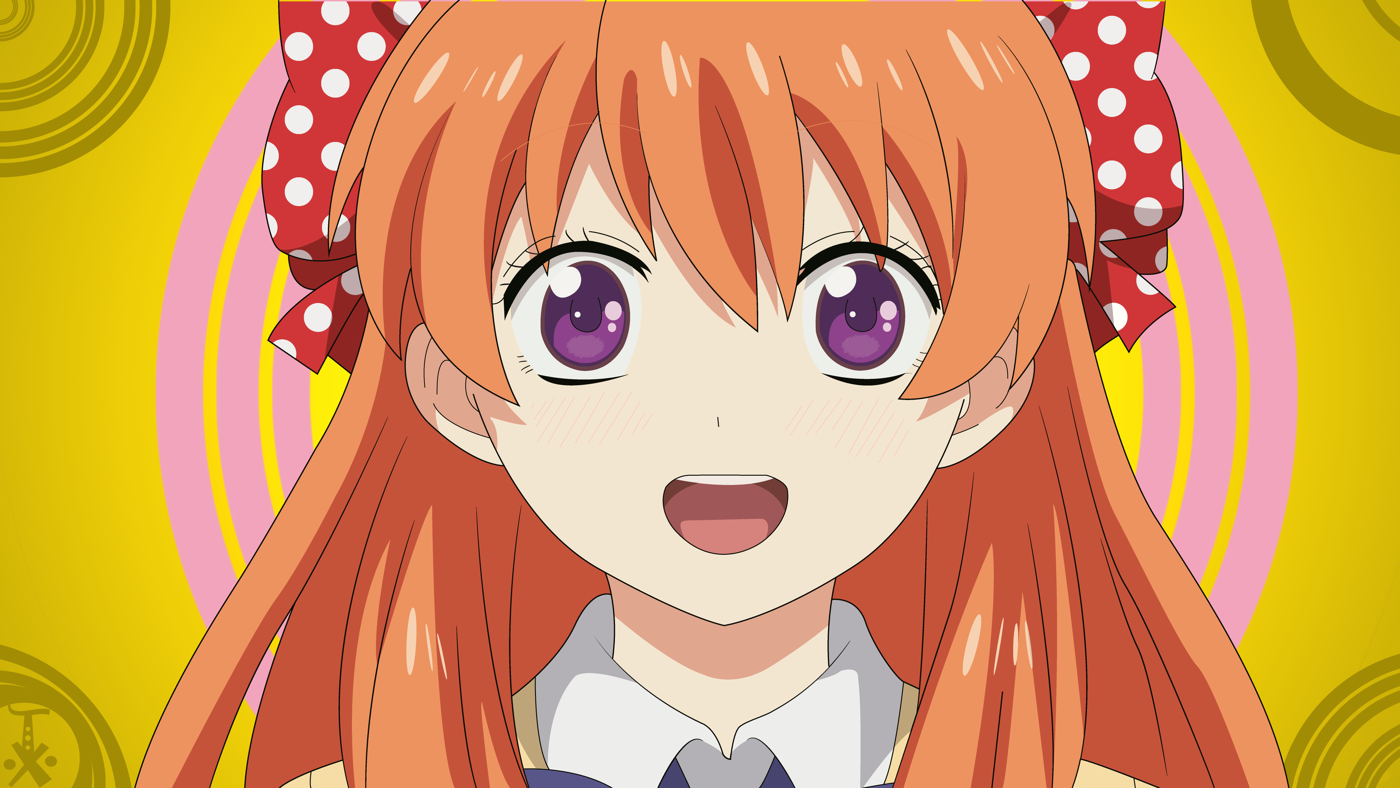 Chiyo Sakura Purple Eyes Smile Orange Hair 4535x2551
