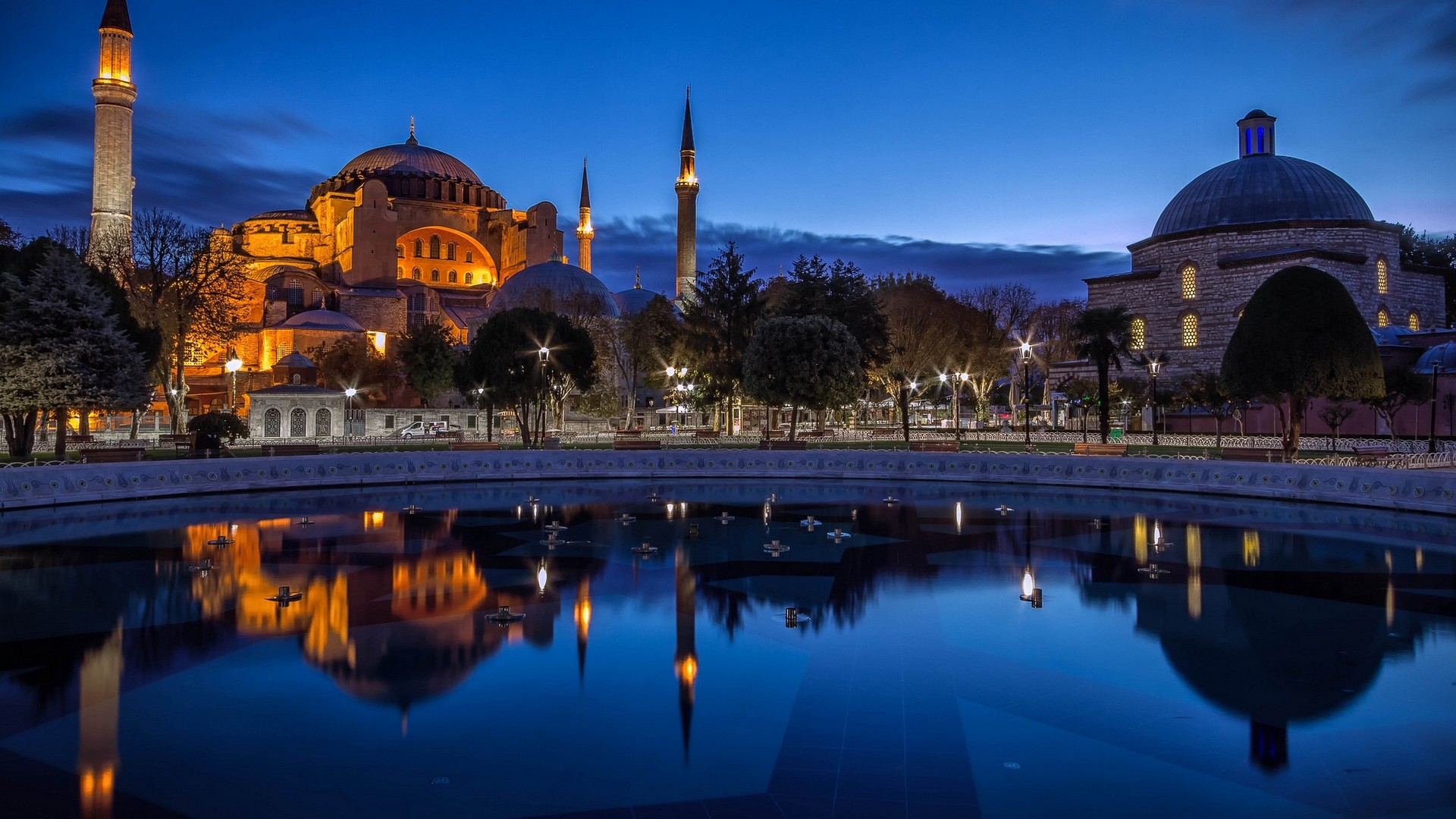 Mosque Hagia Sophia Medieval Islamic Architecture Urban 1920x1080