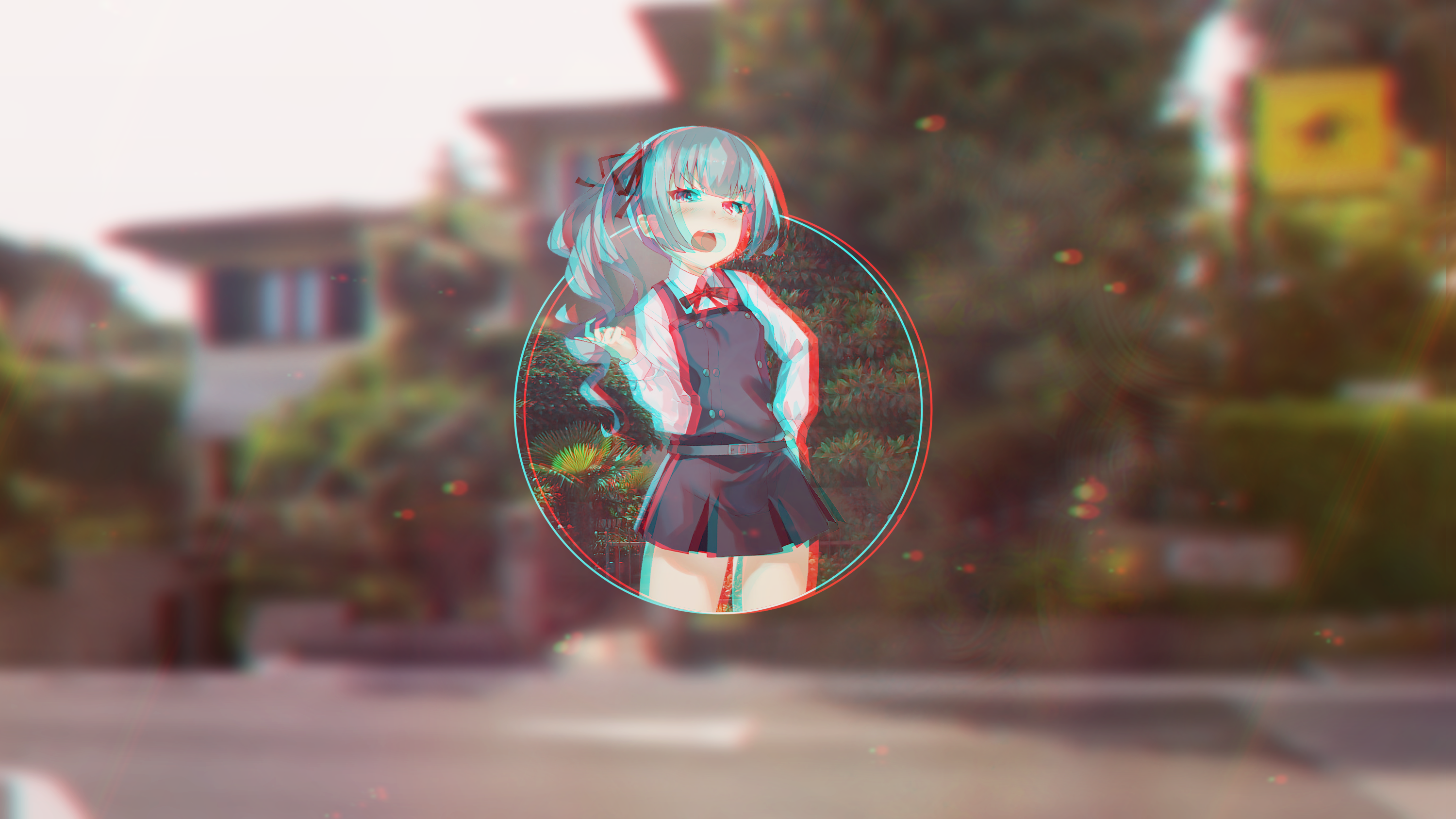 Glitch Art Anime Girls Picture In Picture Piture In Picture 3000x1687