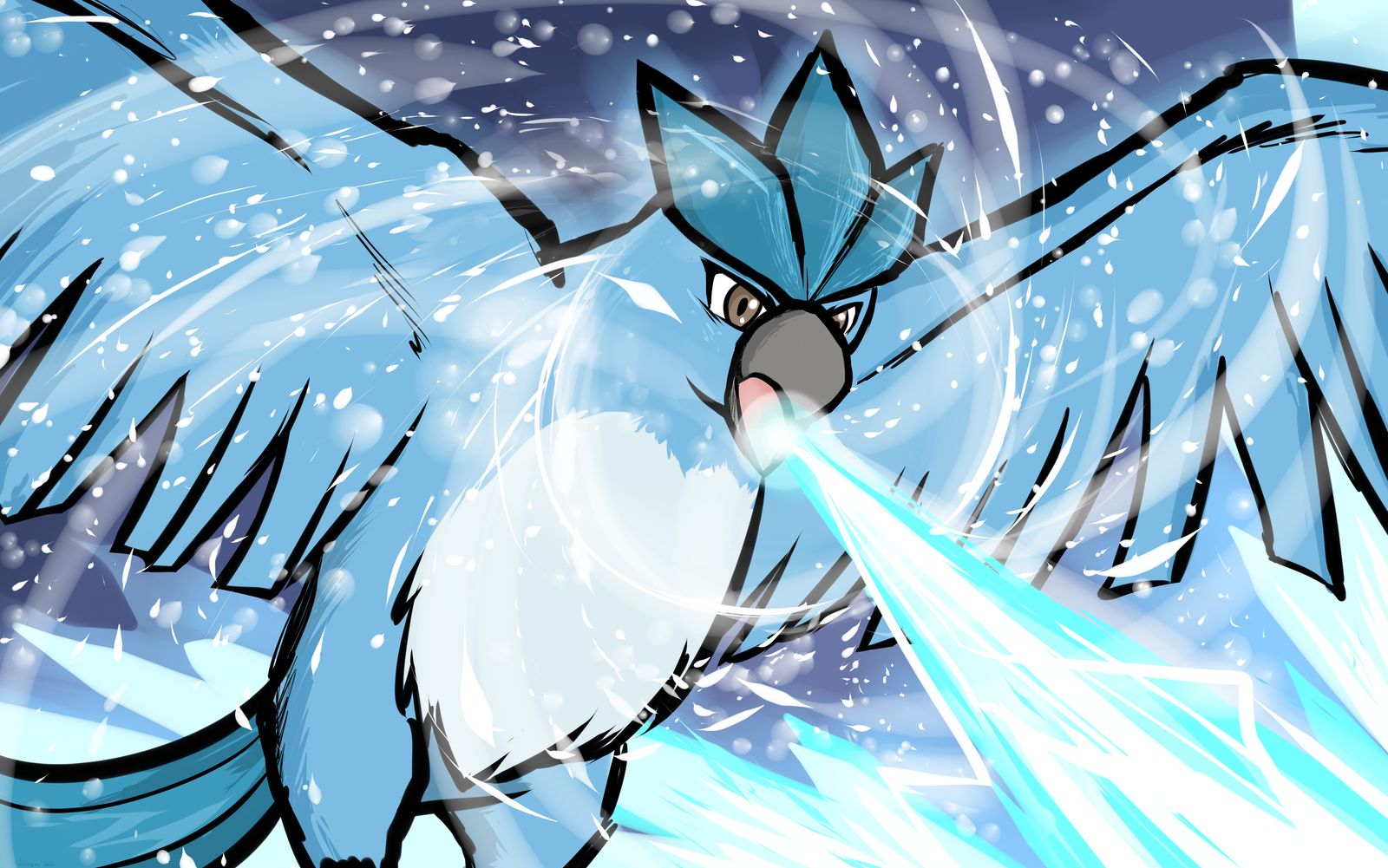 Ishmam Pokemon Articuno Cyan 1600x1001