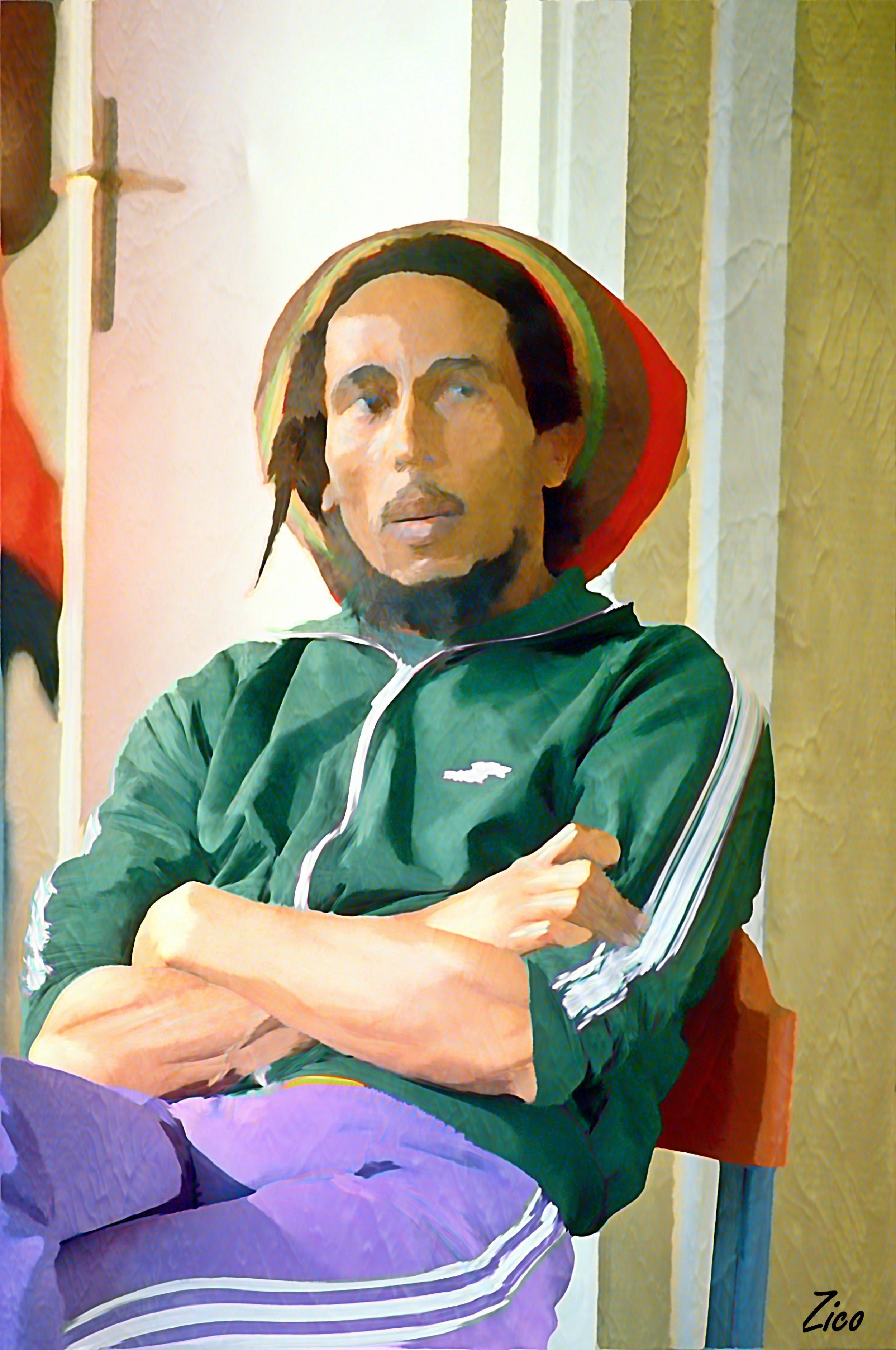 Digital Art Painting Bob Marley Men Singer Celebrity 2500x3765