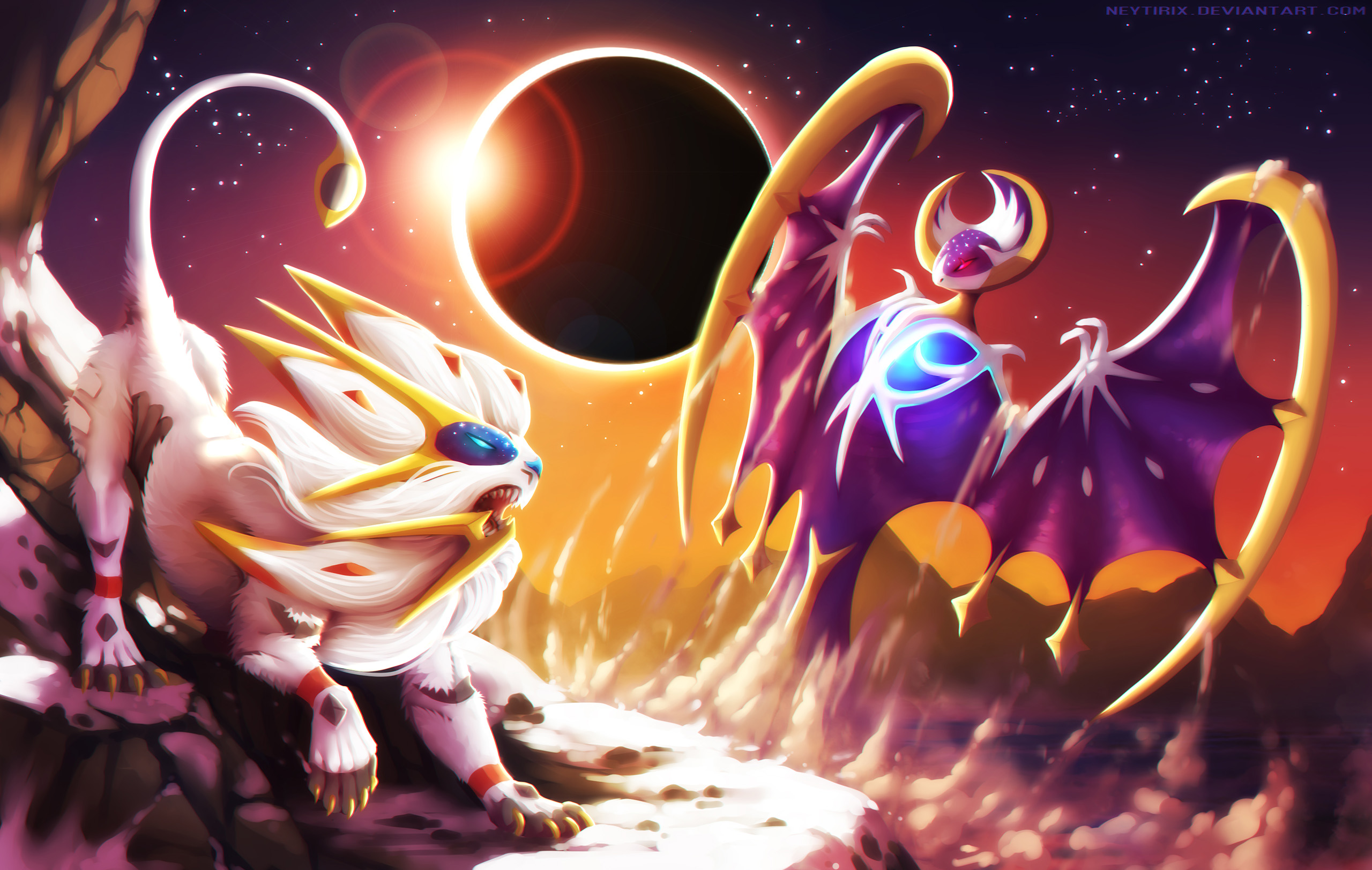 Solgaleo Pokemon Lunala Pokemon Pokemon Sun And Moon 2560x1624