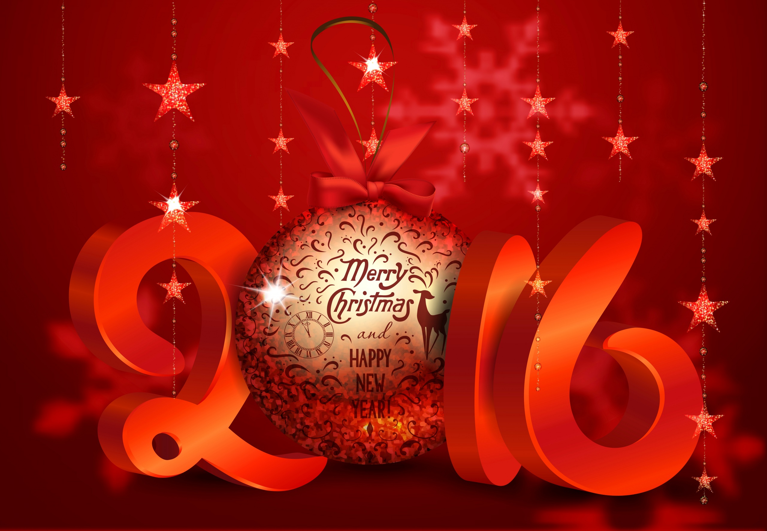 Holiday New Year 2016 2560x1773