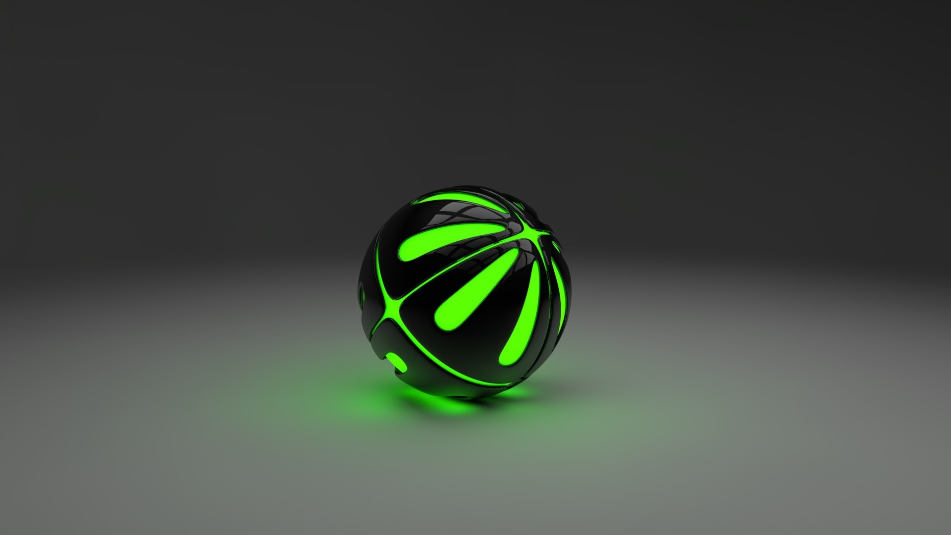 Render Balls Minimalism Sphere Simple Background Digital Art Simple Green 1920x1080