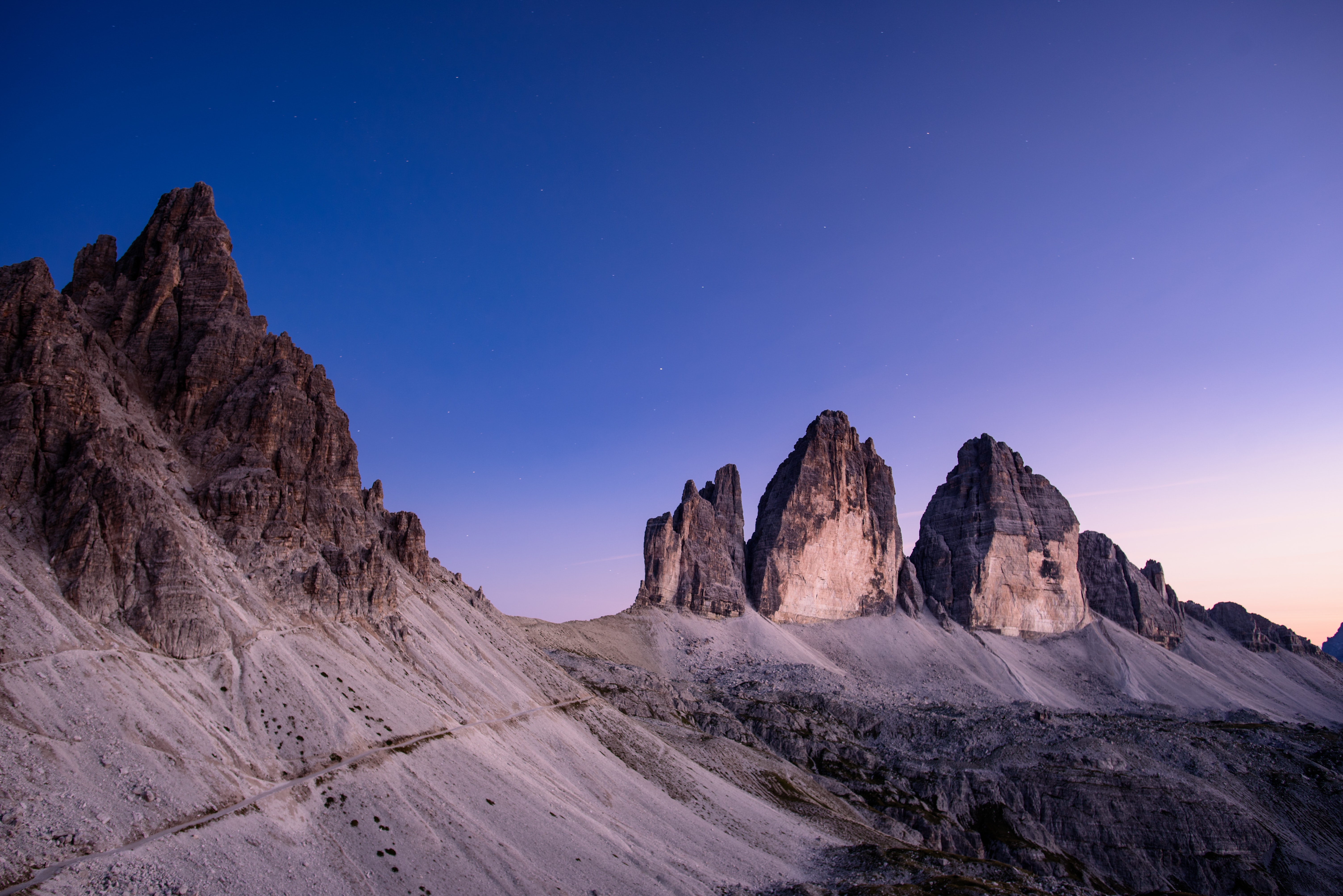 Sky Mountains Tre Cime Di Lavaredo Clear Sky Nature Italy 6016x4016