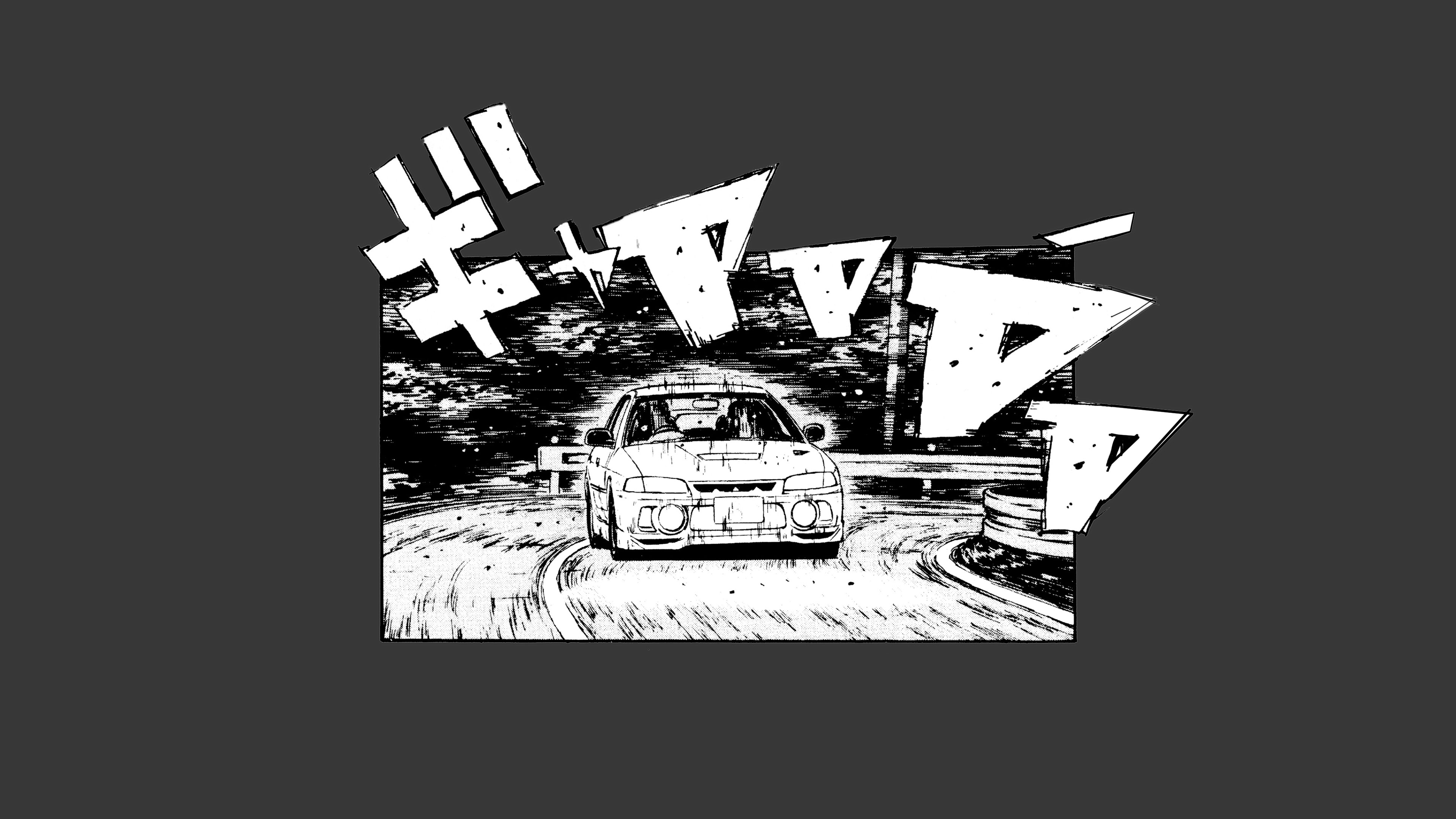 Initial D Mitsubishi Lancer Evo V Car Vehicle Mitsubishi 3840x2160