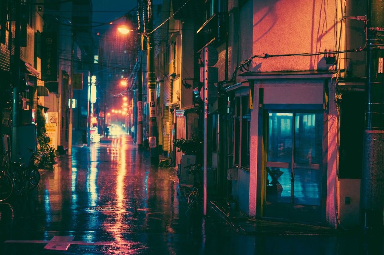Masashi Wakui Japan Night Street 1280x851