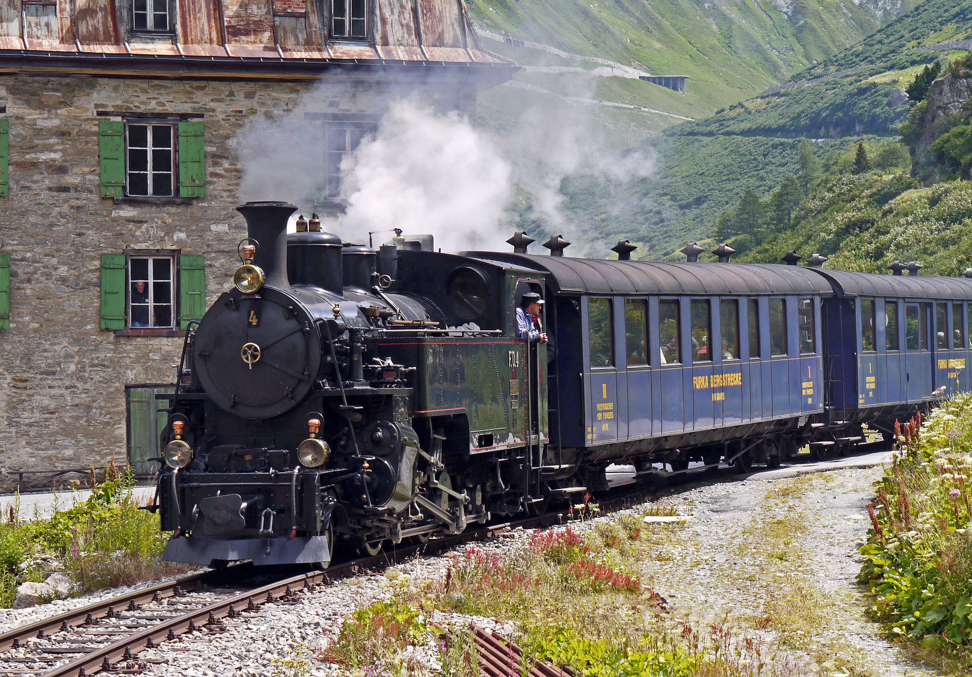 Steam Train Locomotive Train Vehicle Switzerland 3245x2262