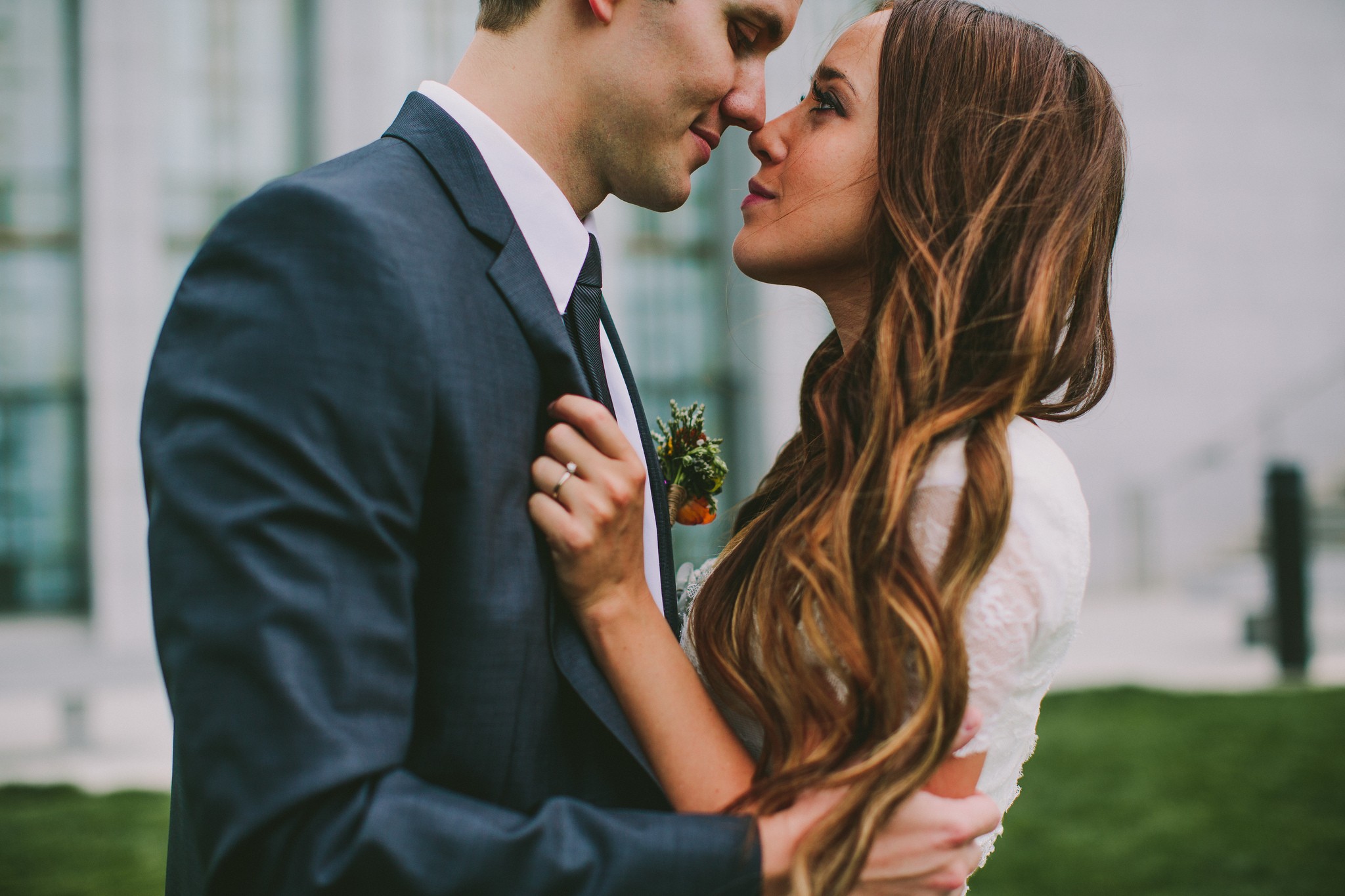 Couple Long Hair Man Woman Wedding 2048x1365