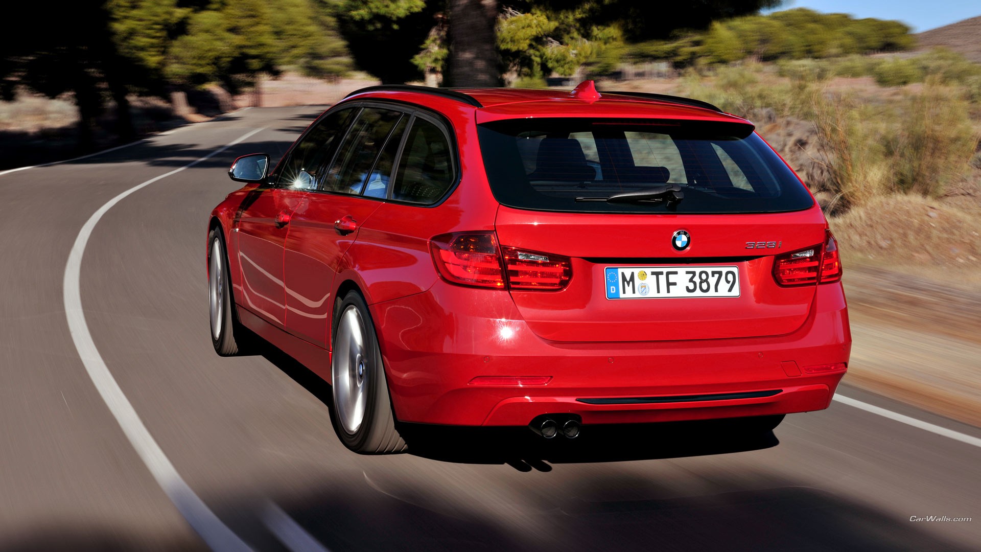 Car BMW Red Cars Station Wagon BMW 3 Series BMW F30 1920x1080