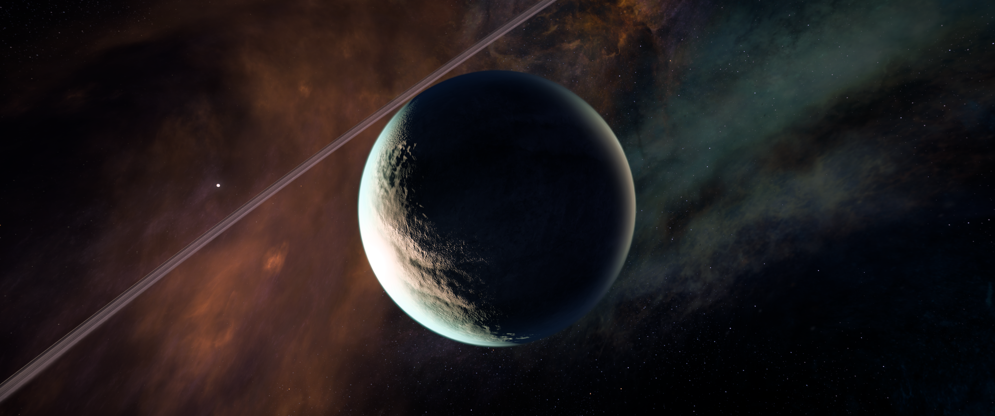 Space Andromeda Mass Effect Planet 3440x1440