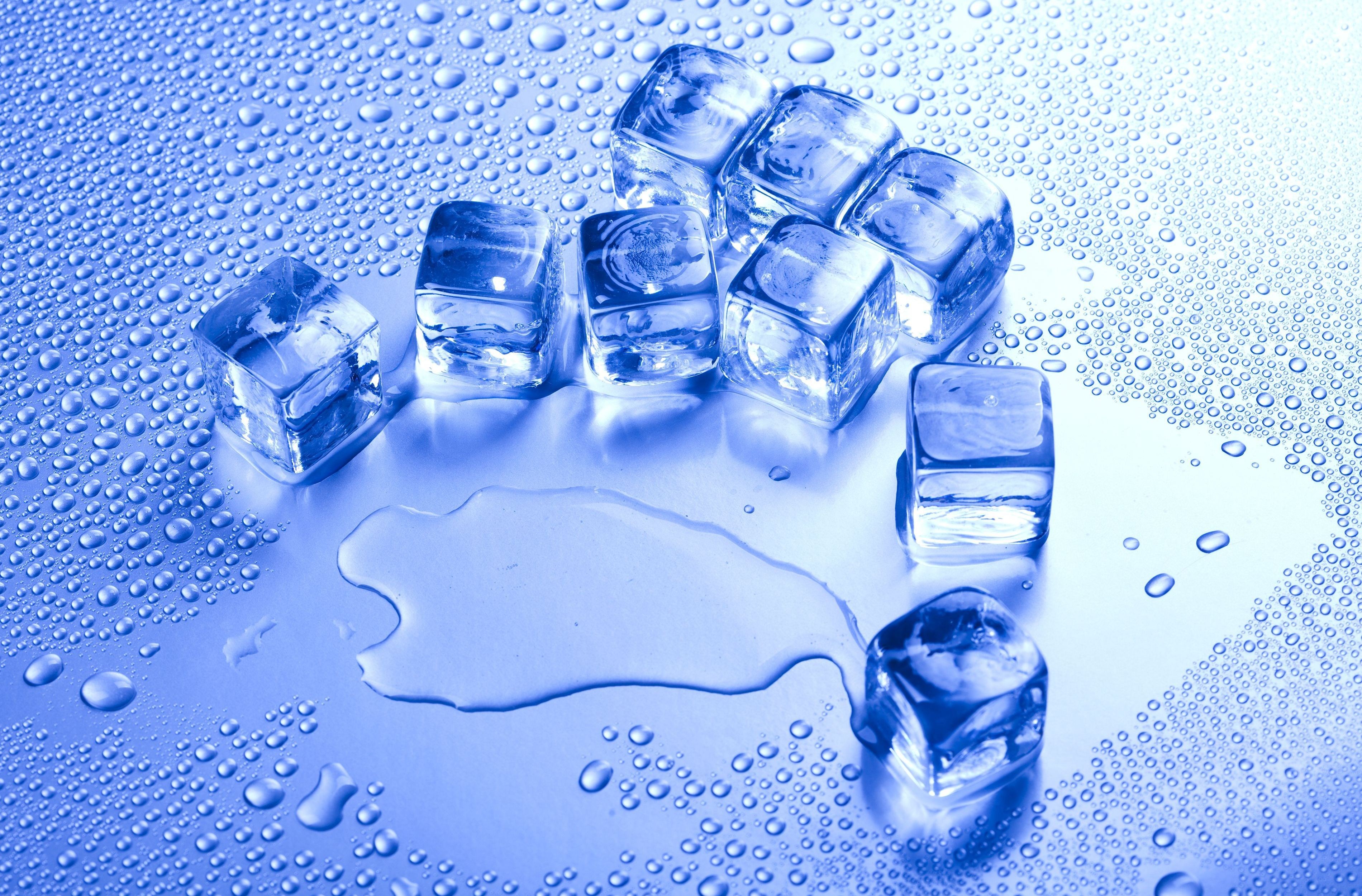 Cube Ice Cubes Water Drops Simple 3800x2500