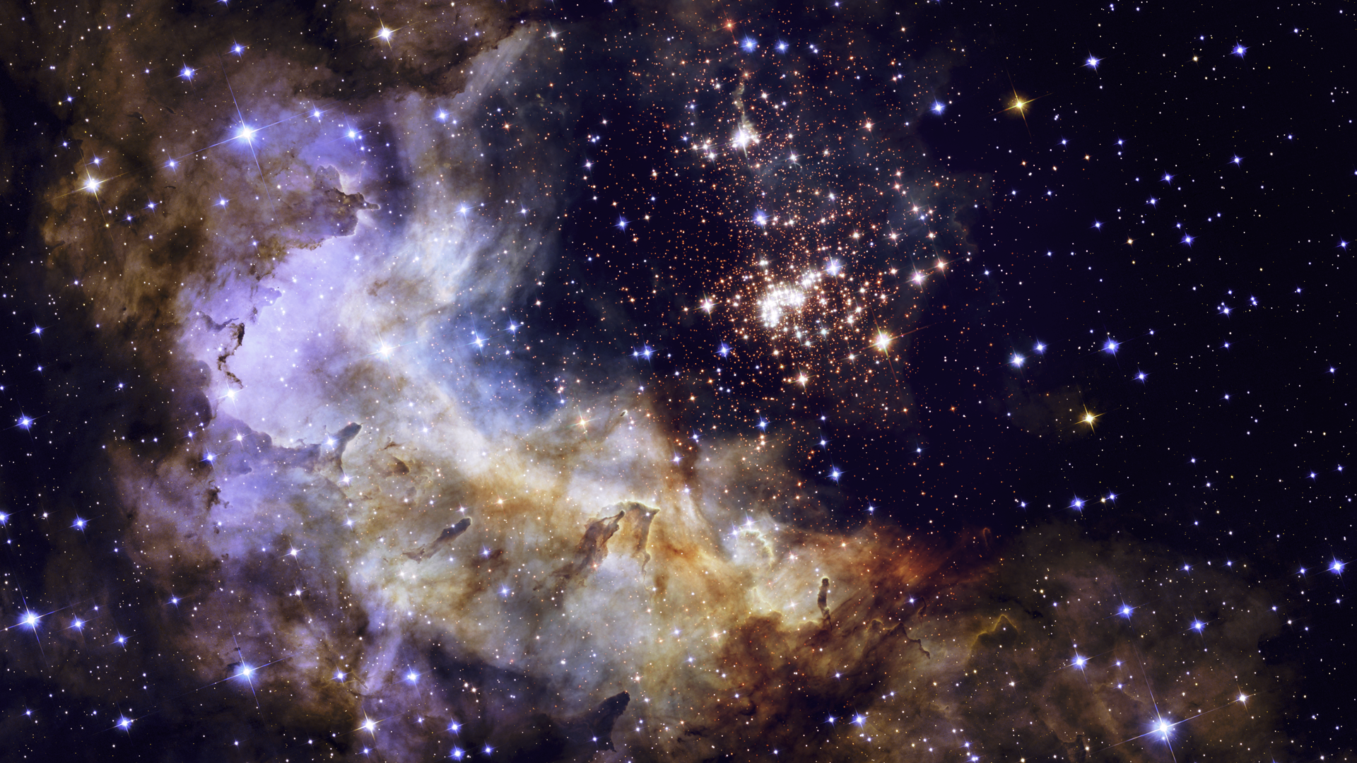 Westerlund 2 Space Nebula NASA Hubble Science Stars Universe 1920x1080
