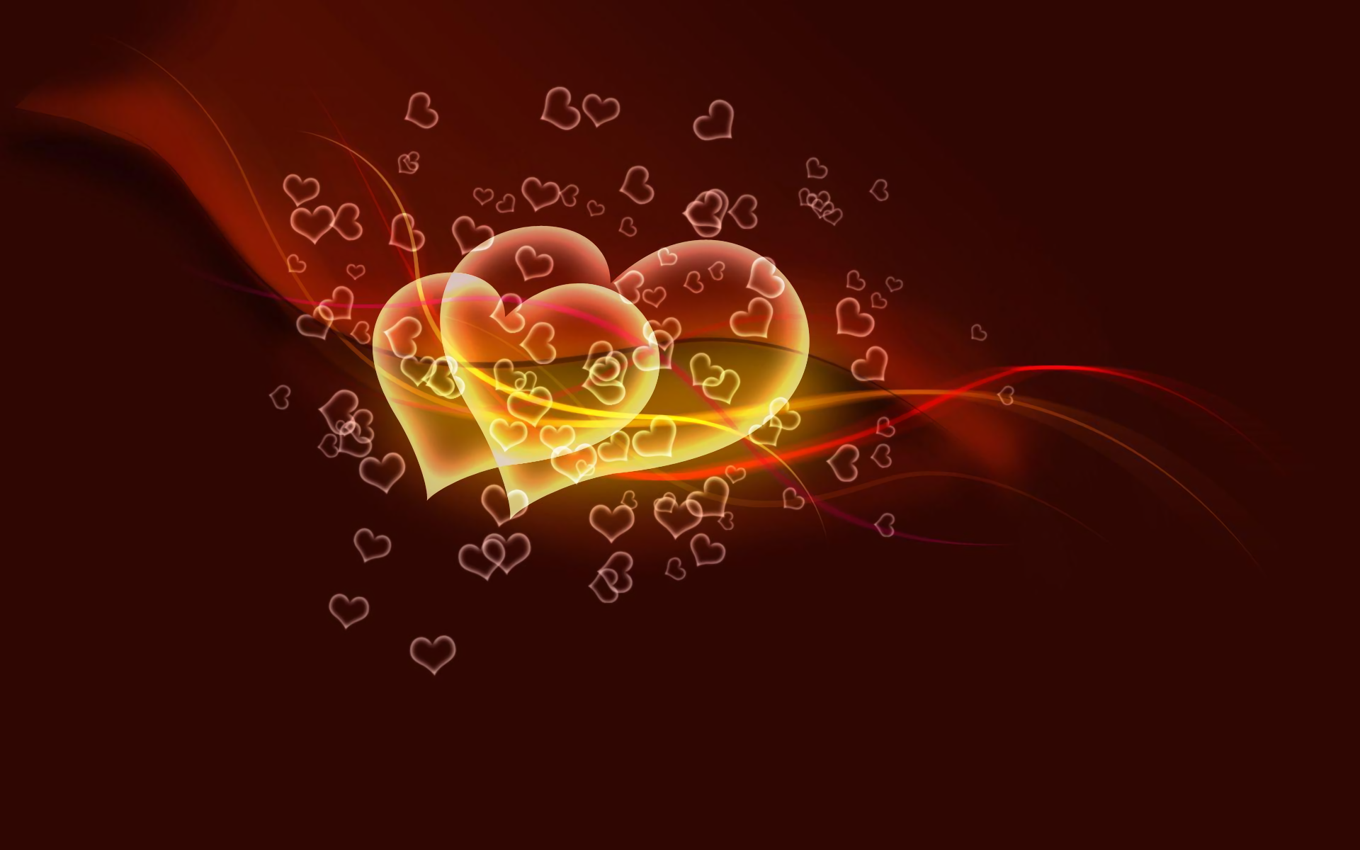 Artistic Heart Red Yellow 1920x1200