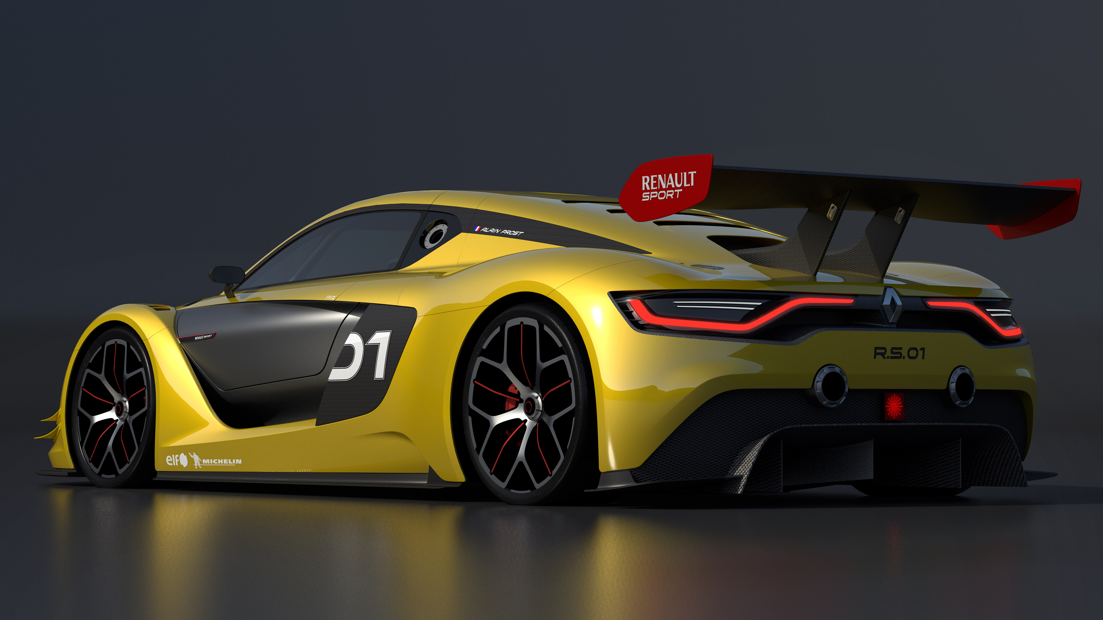 Renault Sport R S 01 Car Vehicle Race Cars Simple Background 3840x2160