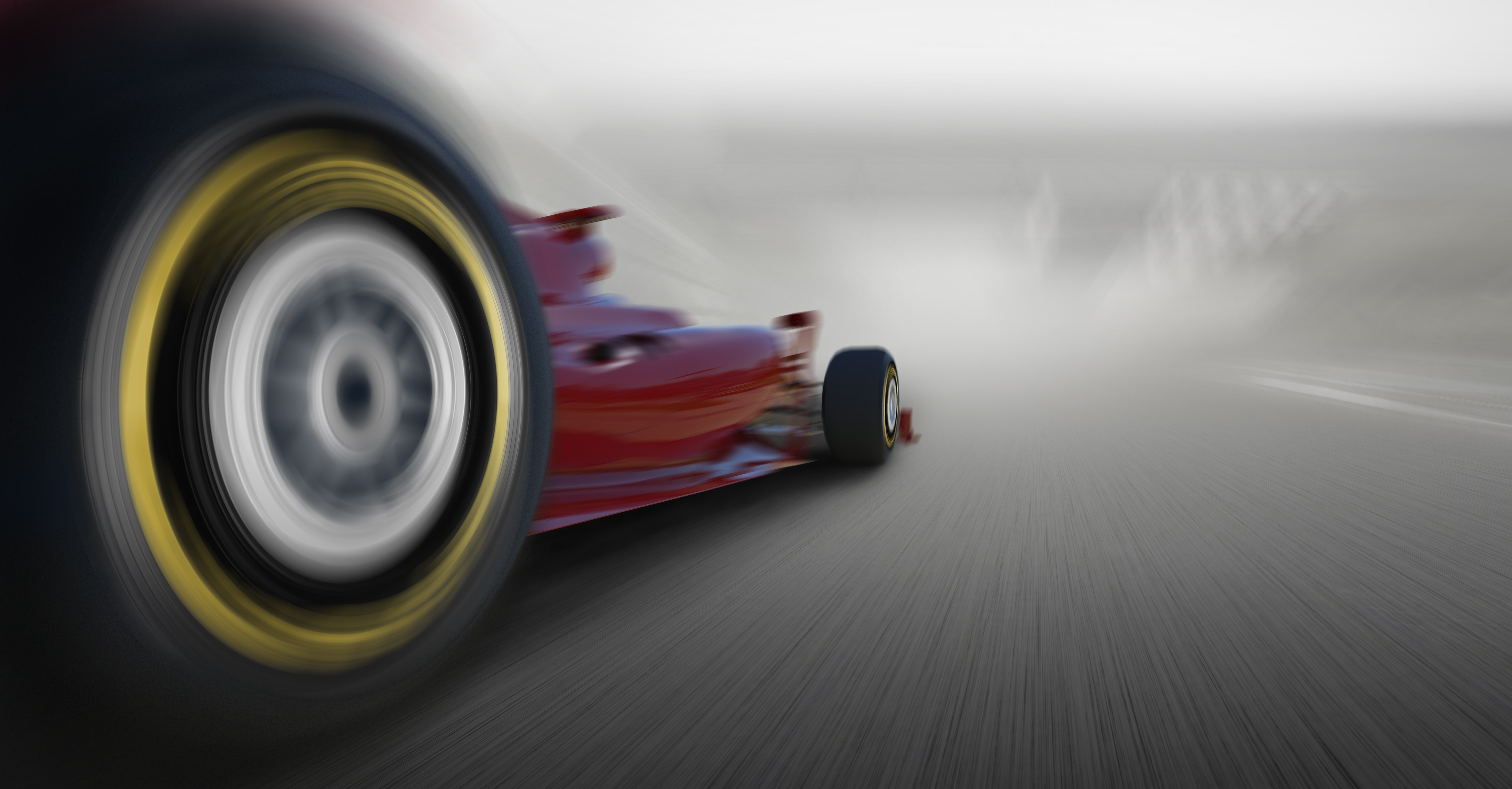 Vehicle Car Wheels Formula 1 Motion Blur Road Circuits Blurred Ferrari F1 6800x3550