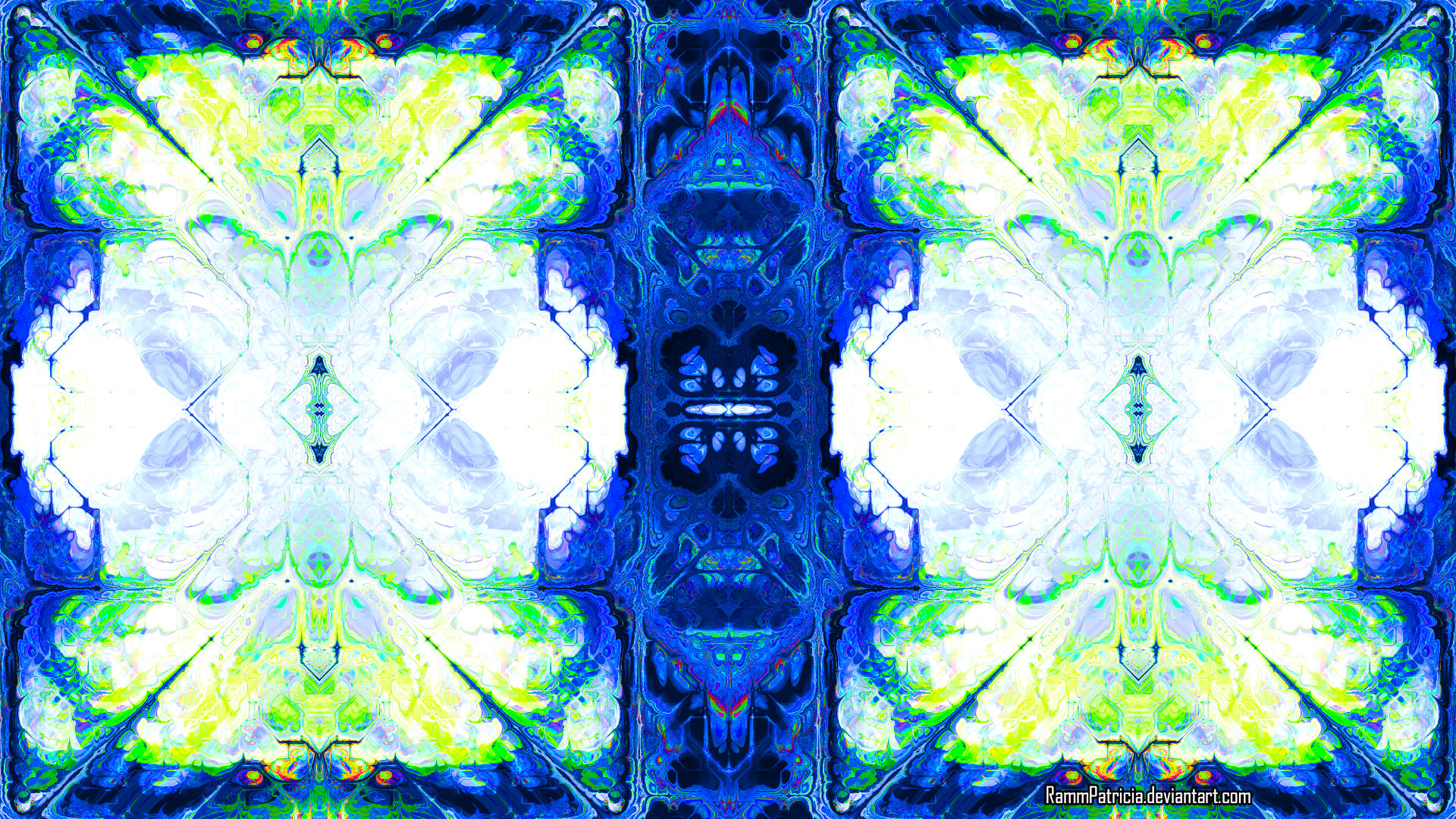 RammPatricia Digital Abstract Digital Art Science Fiction Watermarked Symmetry Kaleidoscope Technolo 1920x1080