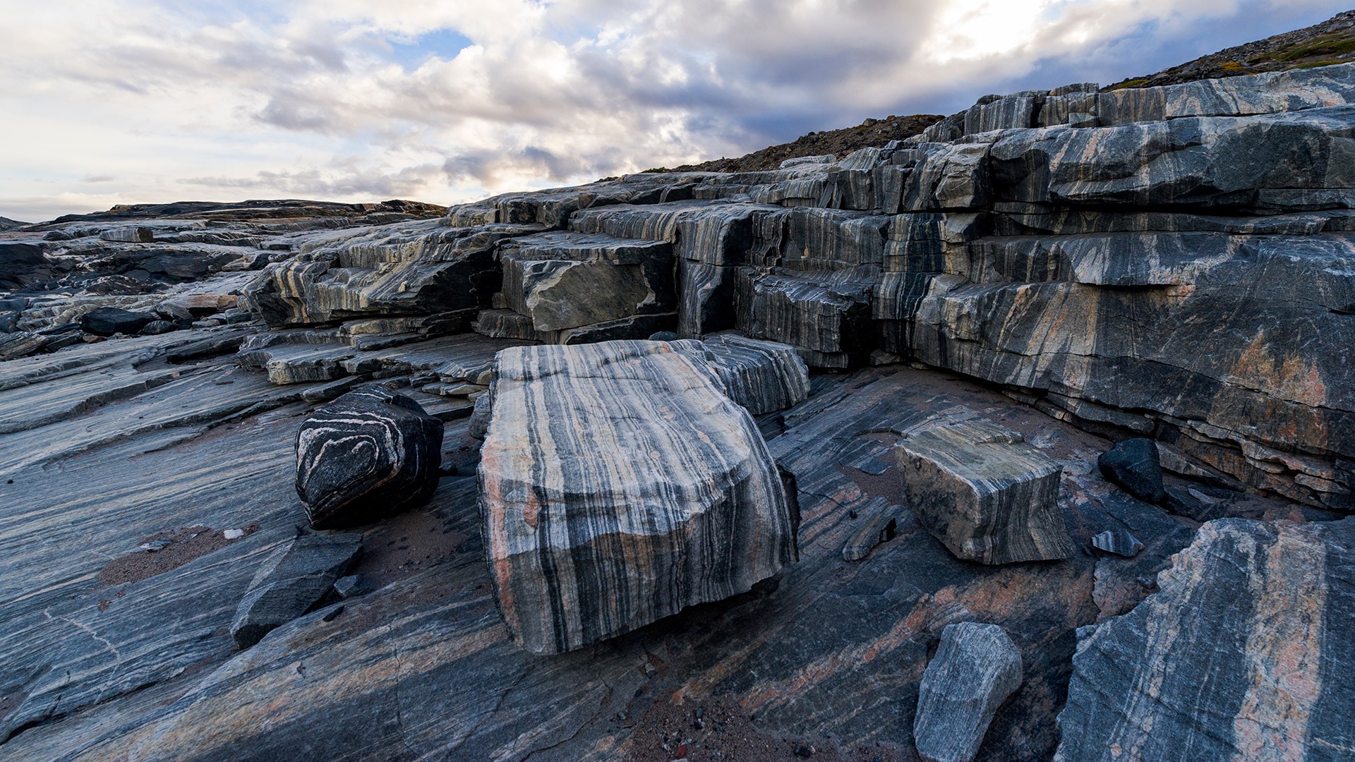 Nature Rocks Clouds Sky Isua Greenstone Belt Greenland 1920x1080