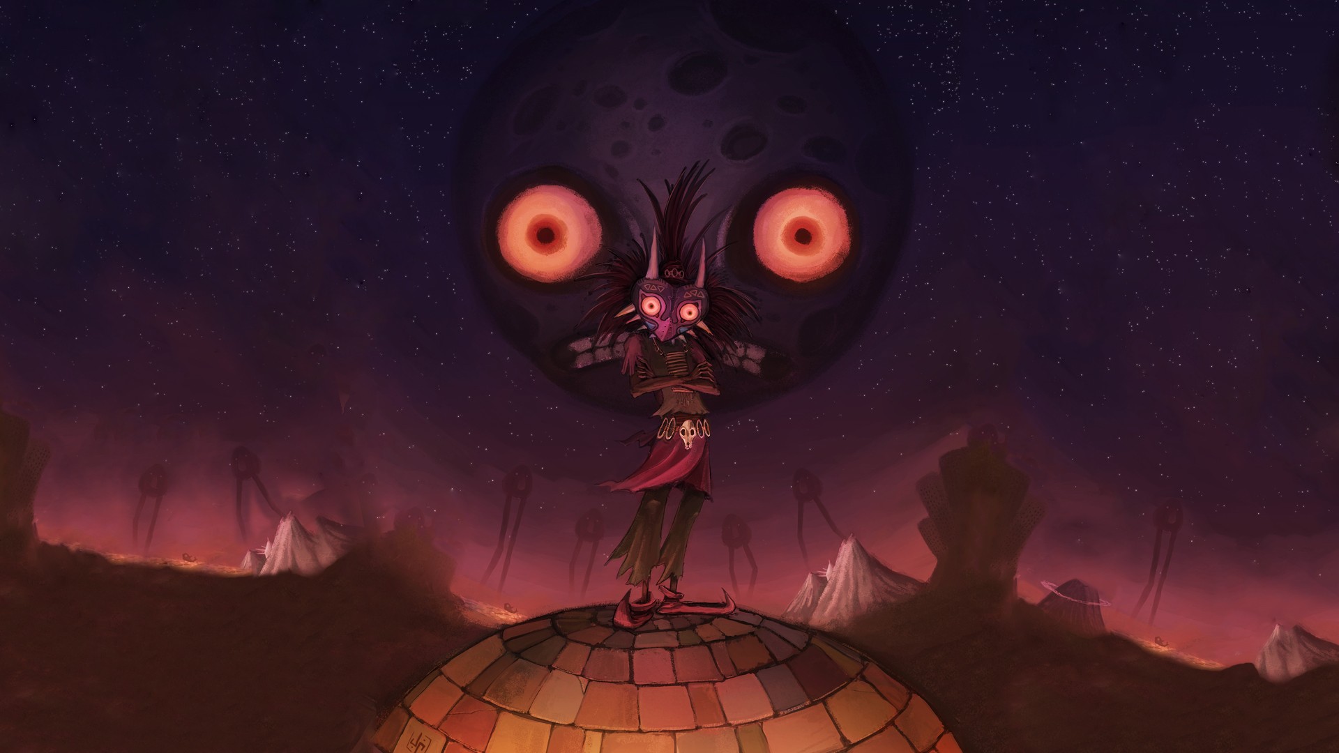 The Legend Of Zelda Majoras Mask The Legend Of Zelda Video Games Skull Kid 1920x1080