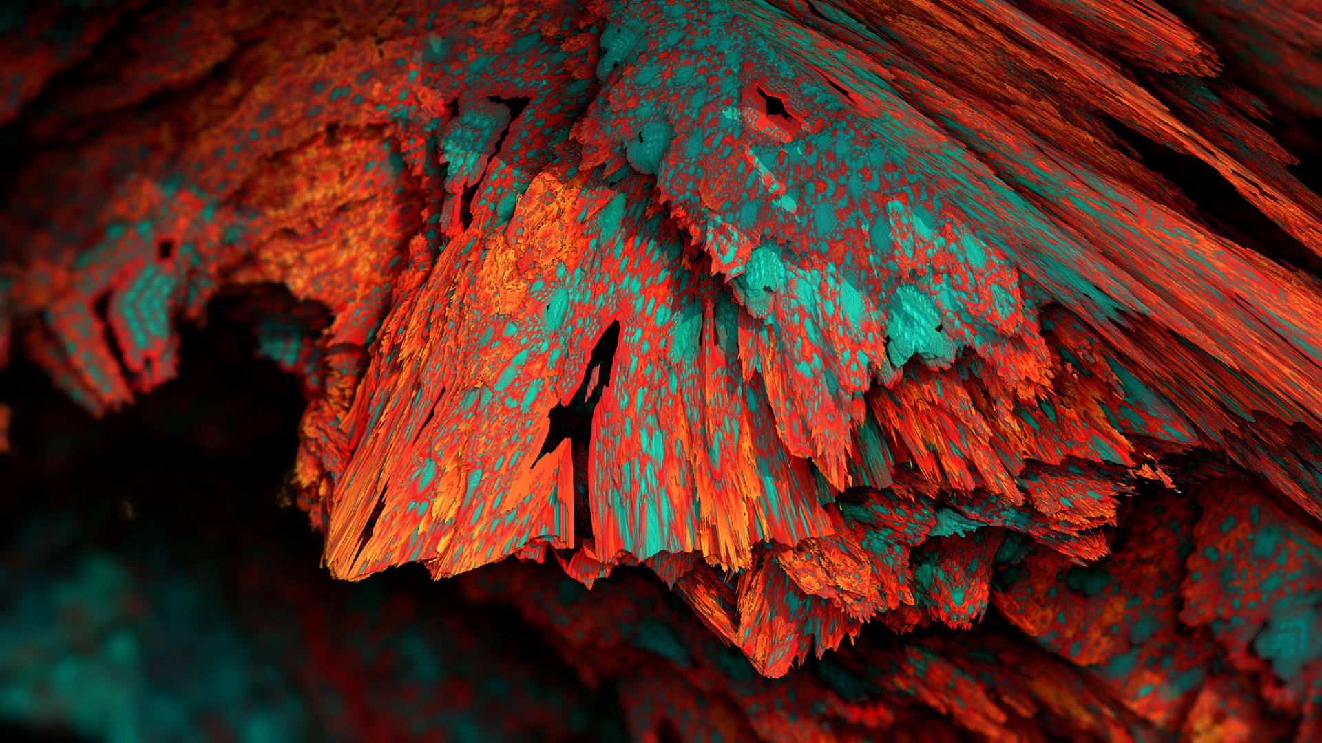 Procedural Minerals Mineral Colorful Abstract Digital Art Artwork CGi Render 1920x1080