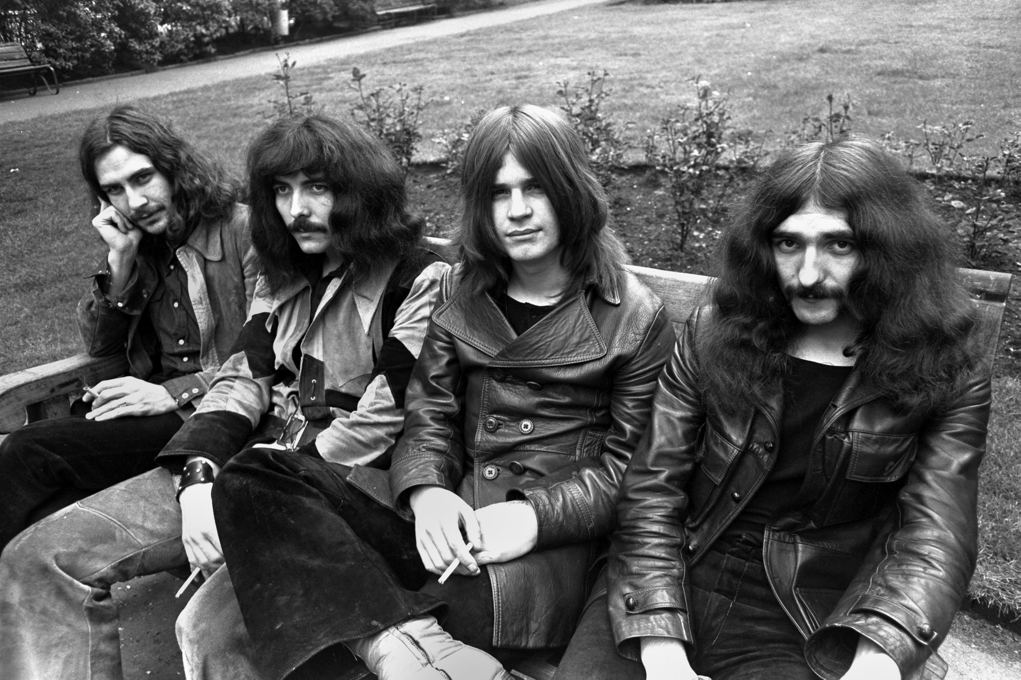 Men Musician Black Sabbath Ozzy Osbourne Bill Ward Legends Rock Stars Monochrome Long Hair Vintage 2048x1365