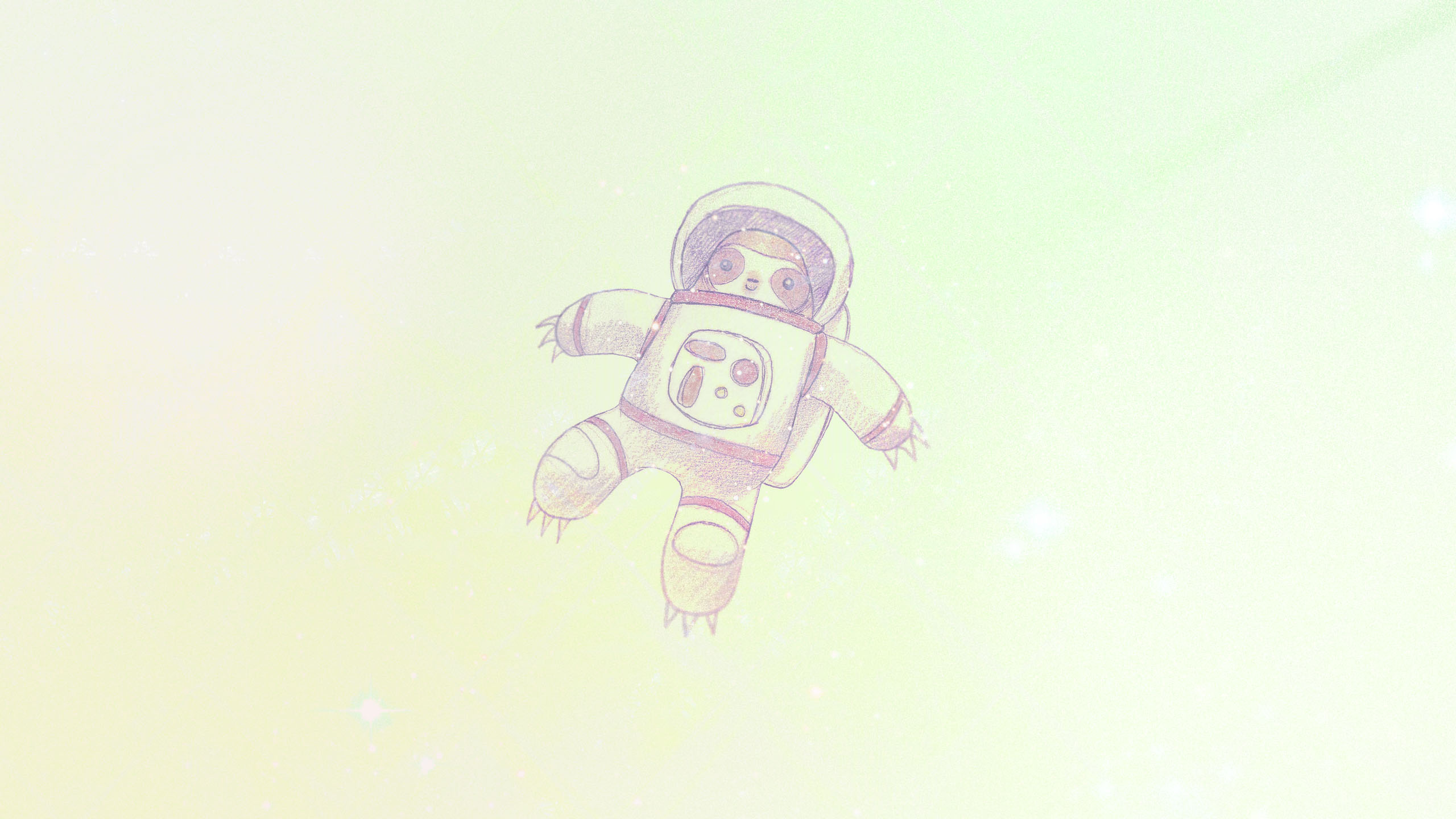 Sloths Animals Spacesuit 2560x1440