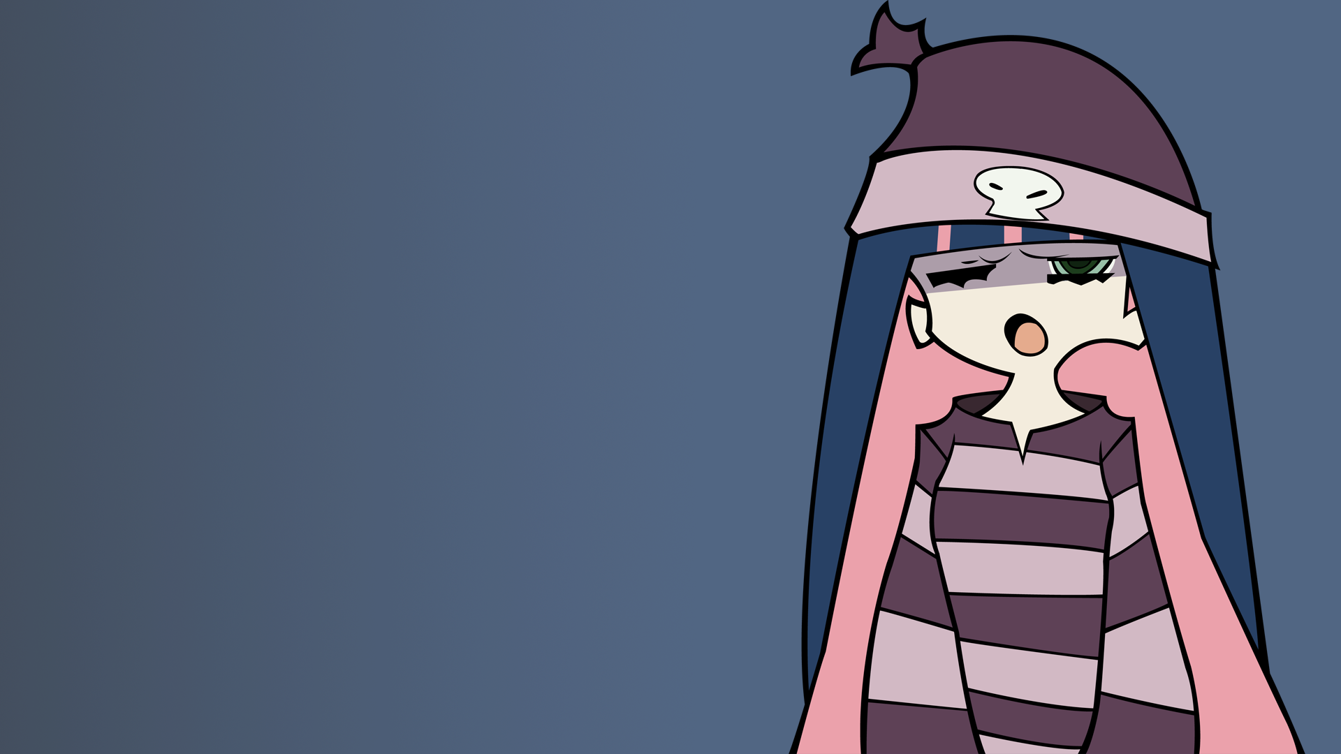 Panty And Stocking With Garterbelt Anarchy Stocking Anime Girls Anime Blue Background Simple Backgro 1920x1080