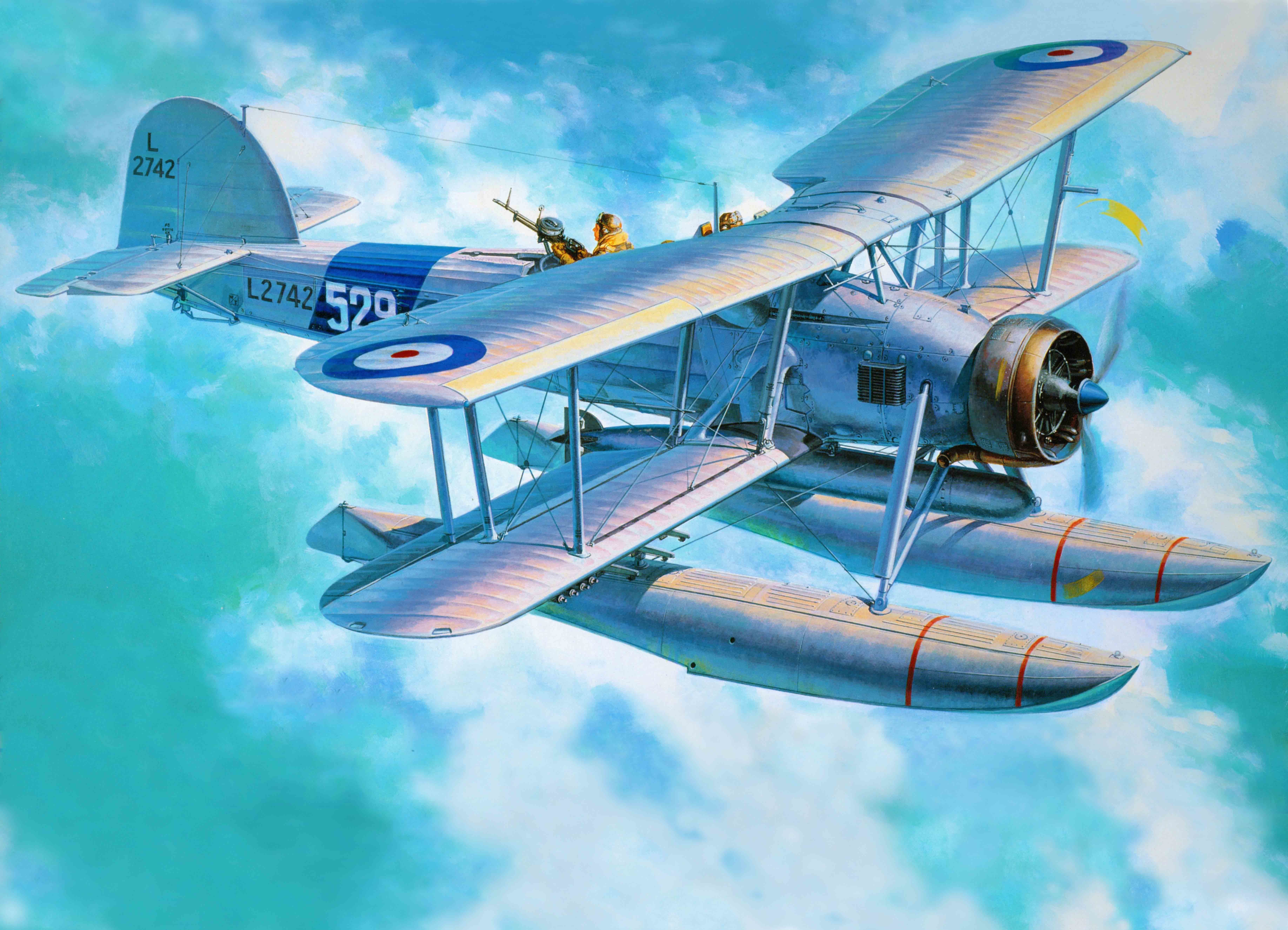 Biplane World War Ii Airplane Aircraft War Torpedo Military Military Aircraft Royal Navy Cyan 7342x5300