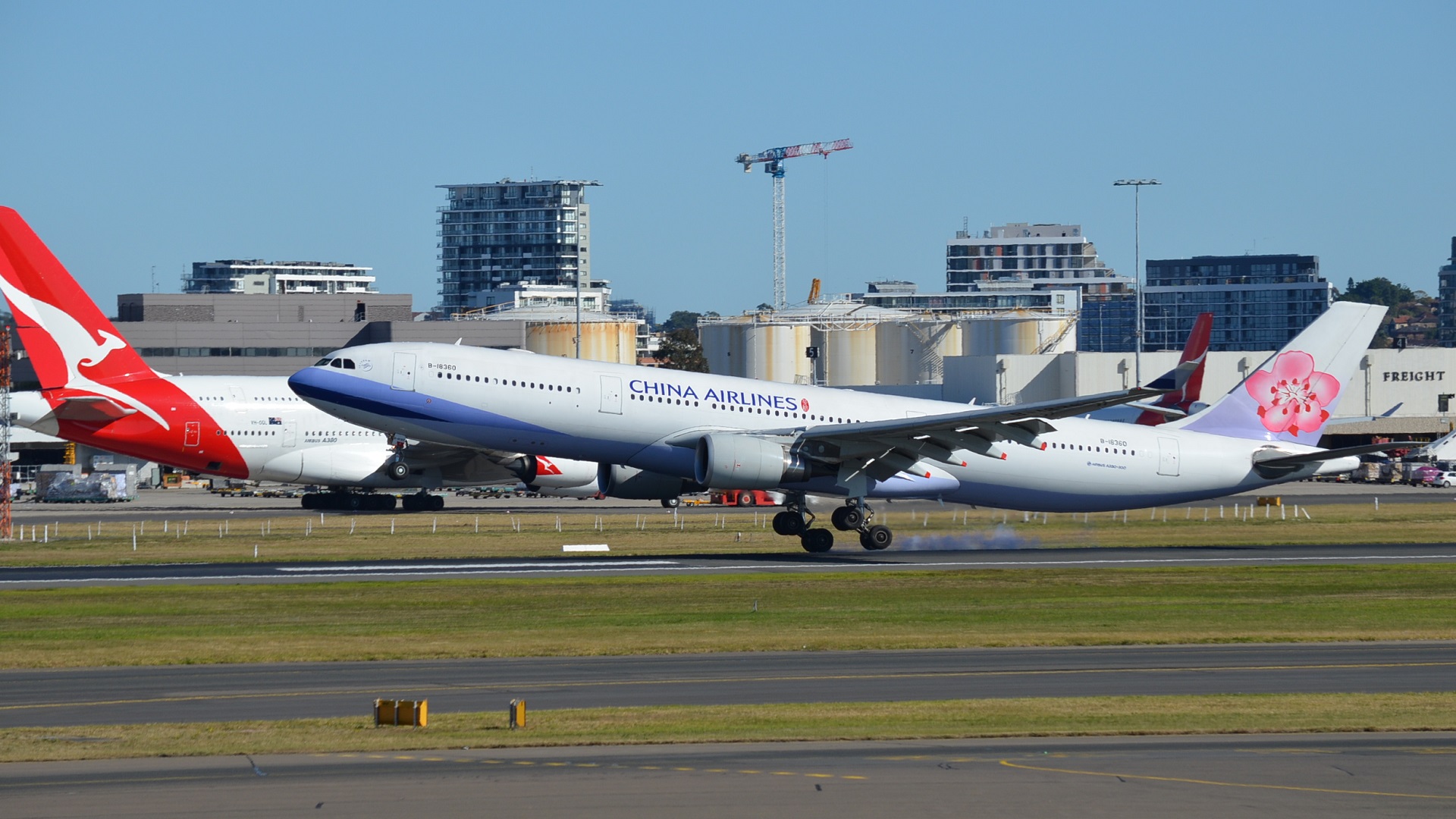 China Airways Airbus Airbus A330 Sydney Airport Aircraft Airplane Vehicle Photography Passenger Plan 1920x1080