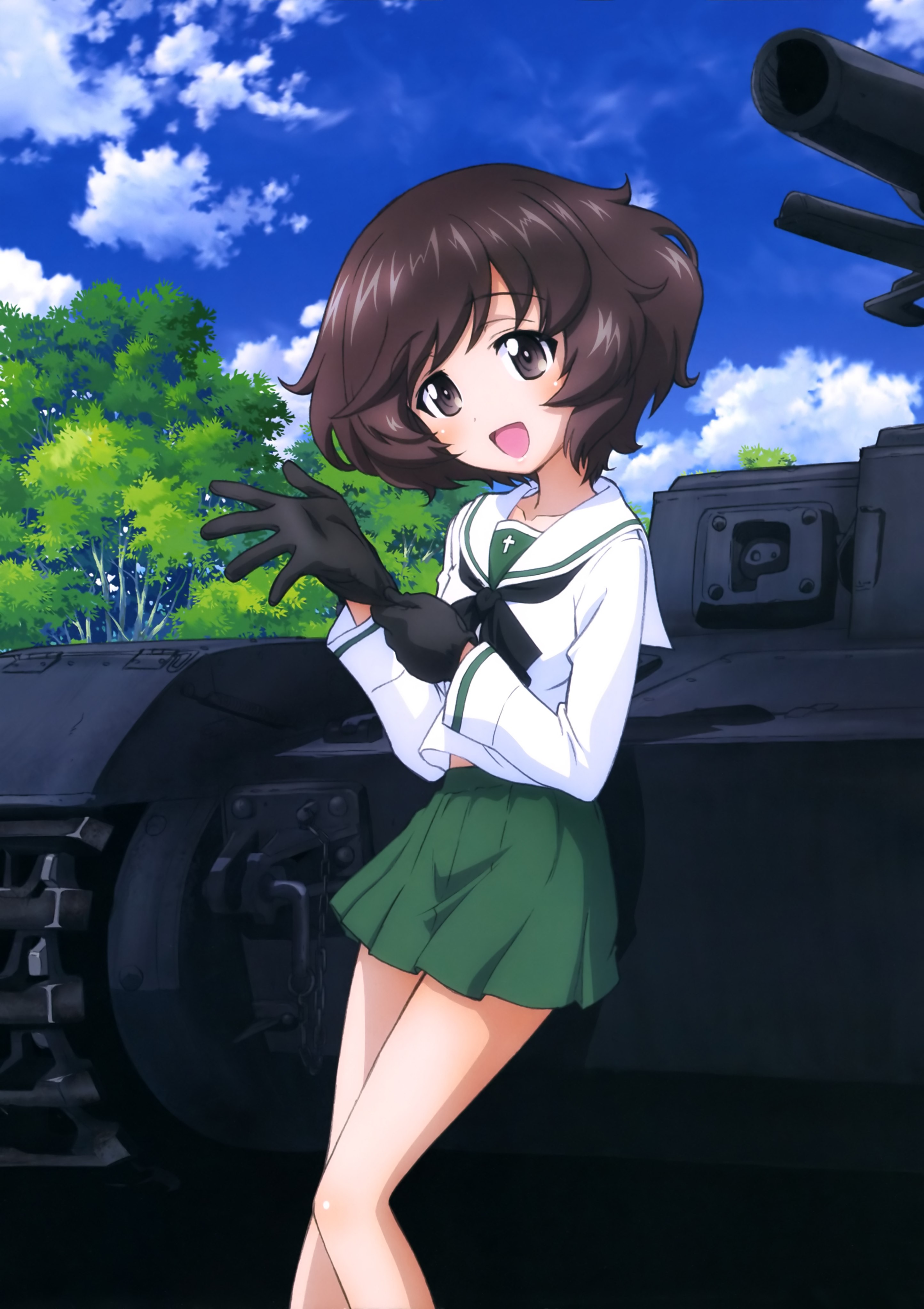 Anime Anime Girls Akiyama Yukari Girls Und Panzer Short Hair Tank 2889x4091