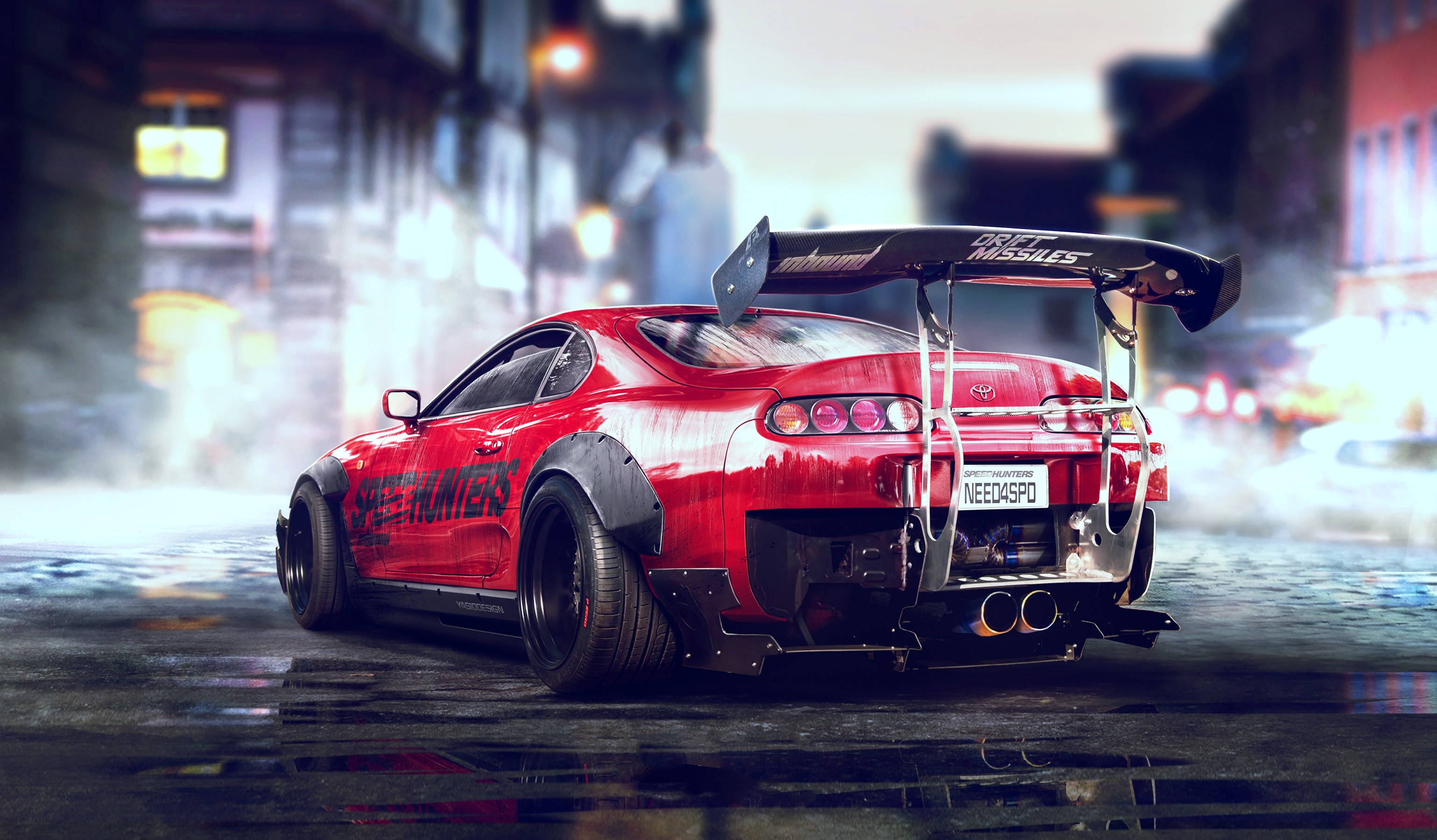 Toyota Supra Need For Speed Engine Exhaust Car Red Speedhunters 3078x1800