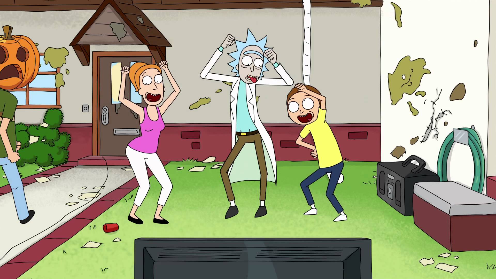 Rick And Morty Rick Sanchez Morty Smith Summer Smith Jerry Smith 1920x1080