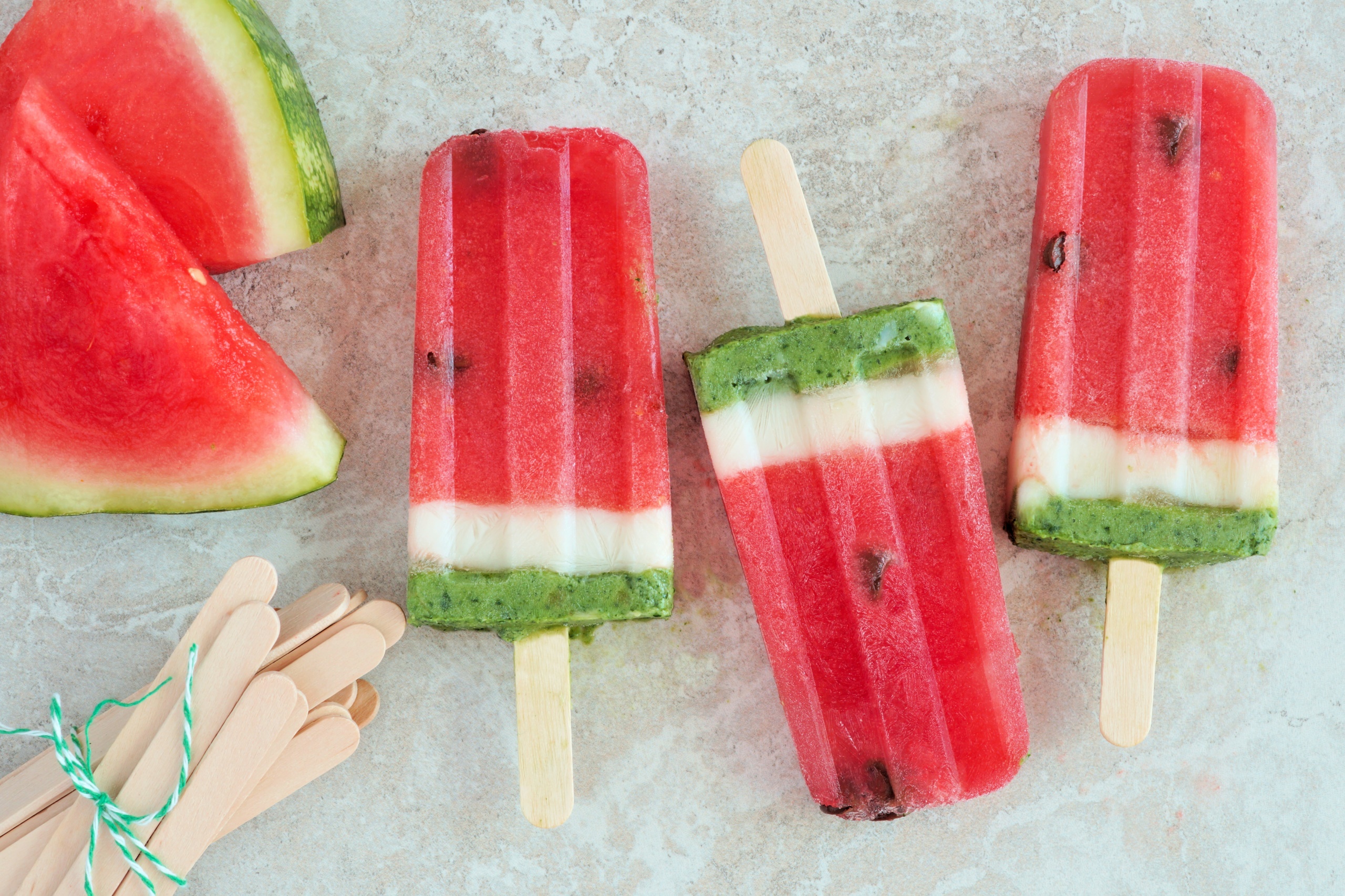 Food Popsicle Melons Watermelons 2560x1707