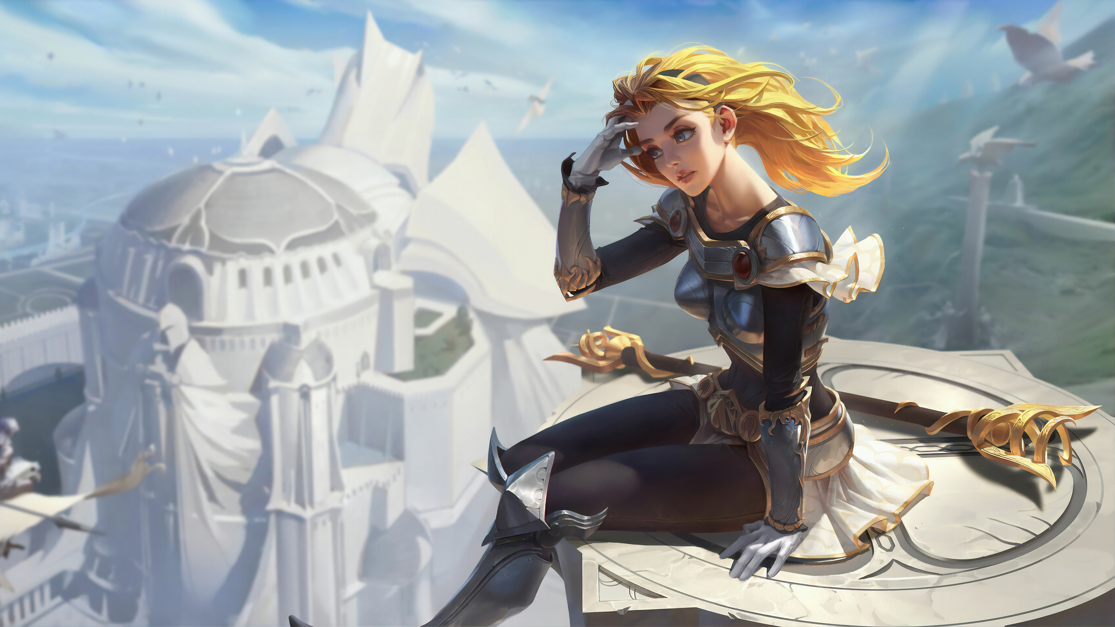 Blonde Women Fantasy Art League Of Legends Luxanna Lux League Of Legends 3840x2160