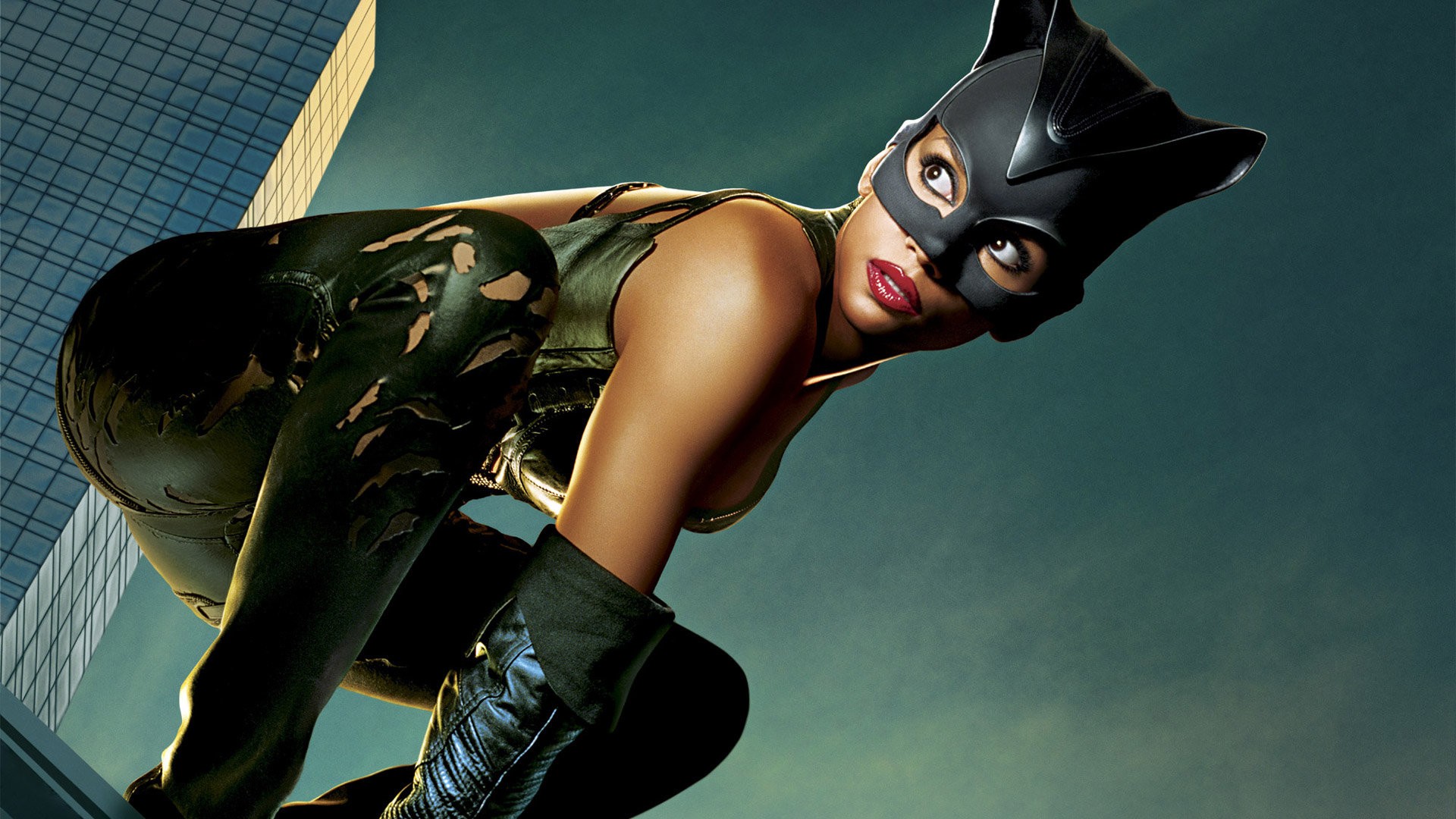 Movies Batman Catwoman Halle Berry Superheroines Mask Leather 1920x1080