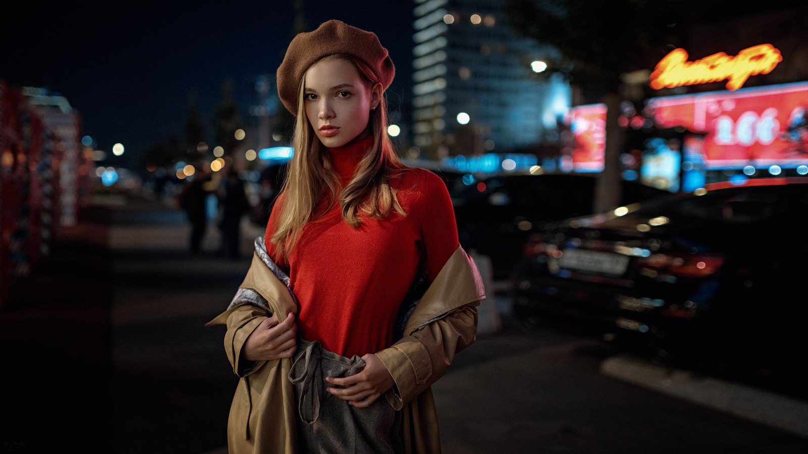 Women Urban Women Outdoors Night Coats Trench Coat Undone Clothing 1600x900
