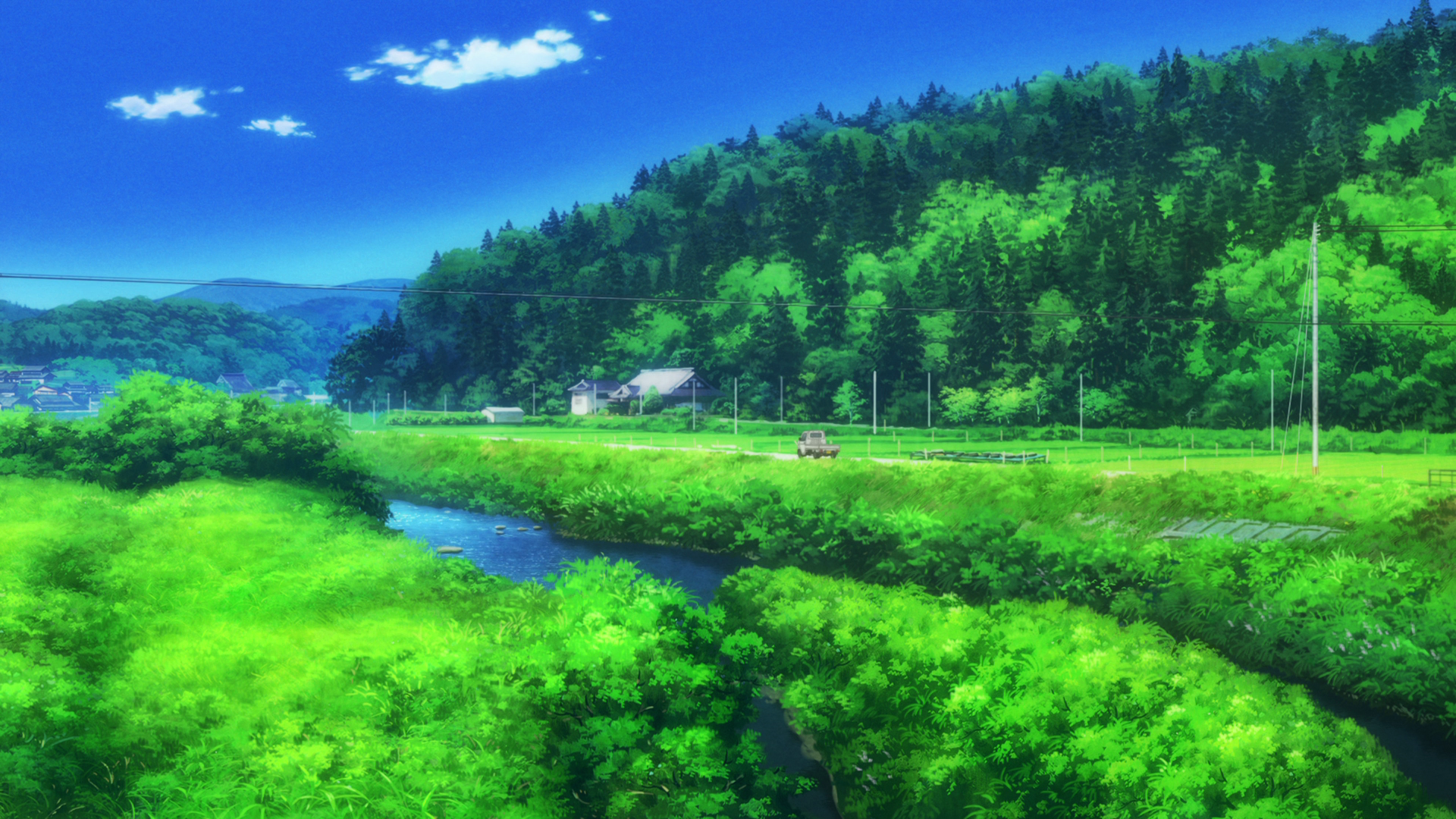 Non Non Biyori Nature Anime 1920x1080