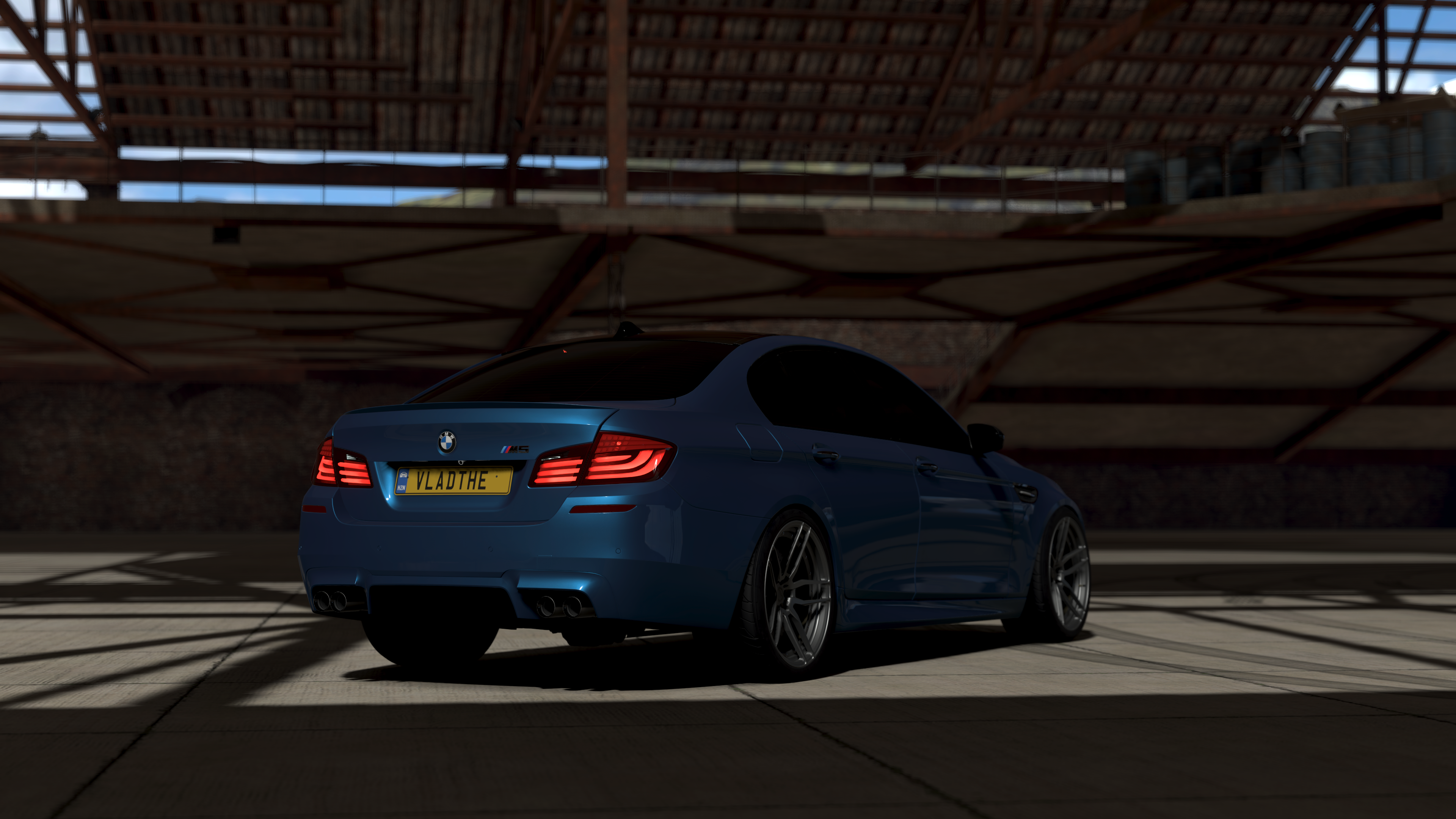 Forza Horizon 4 Forza Video Games Screen Shot BMW Blue Cars BMW F10 BMW 5 Series 3840x2160